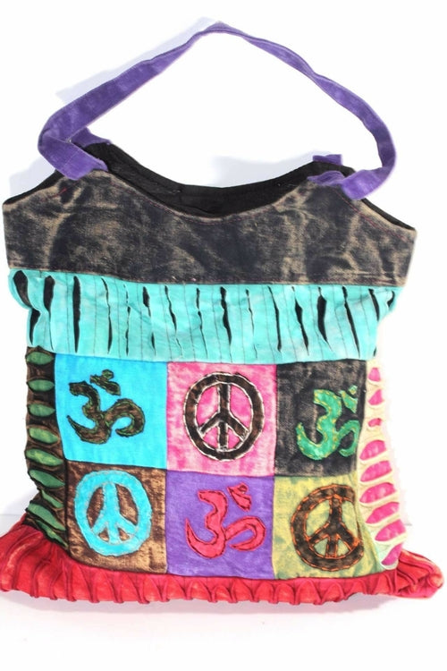 NEW ME IM Peace & Om Patchwork Carry Bag