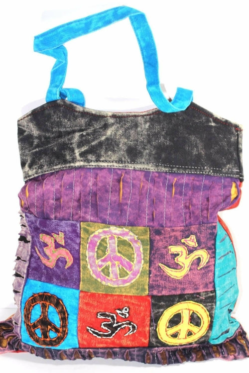 NEW ME IM Peace & Om Patchwork Carry Bag