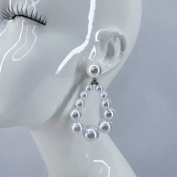 Drop Dangle Pearl in Teardrop shape Earrings