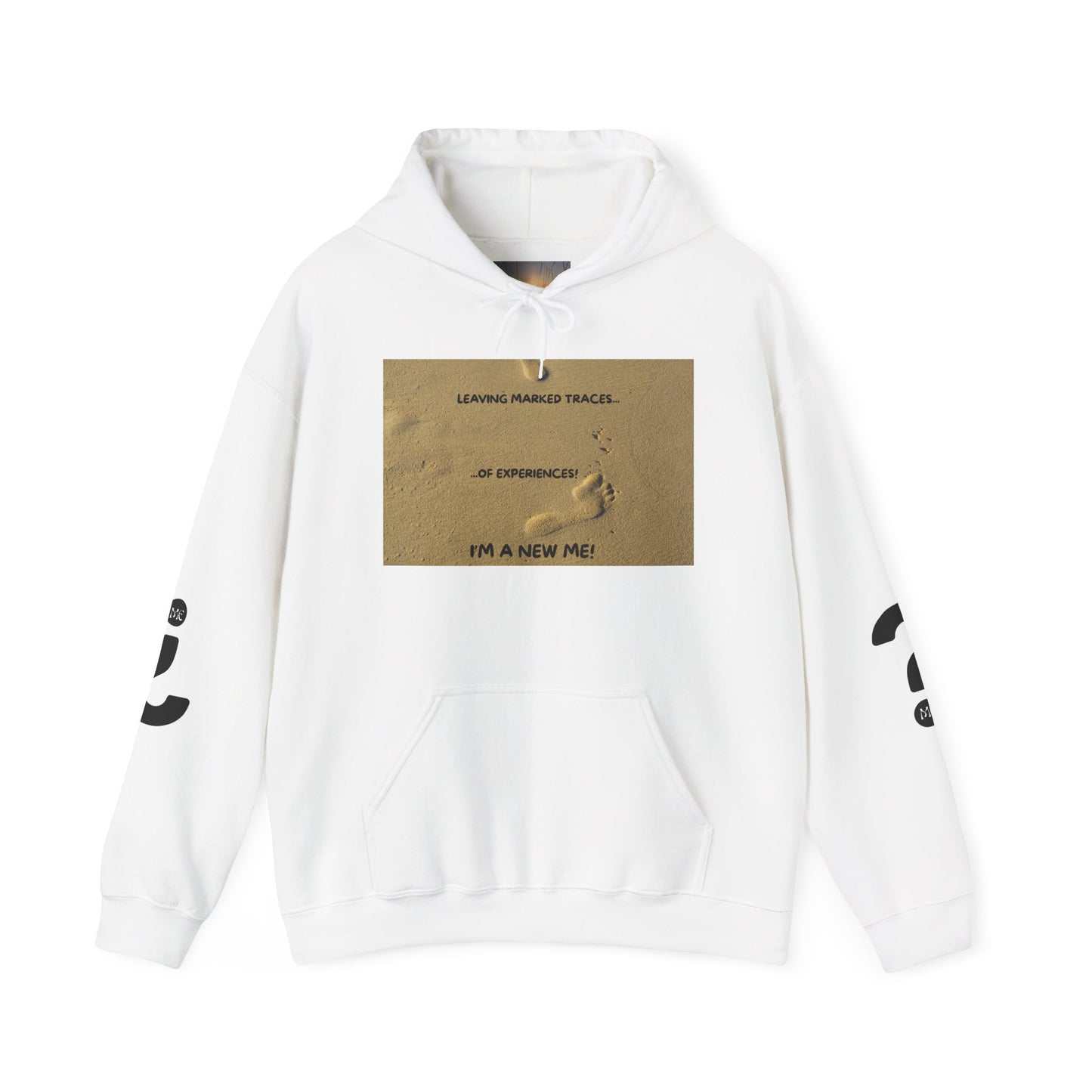 LEAVING MARKED TRACES Unisex Hooded Sweatshirt – Embrace Change, Perfect for Motivational Gifts, Cozy Casual Wear, Comfortable Daily Style, Inspirational Apparel