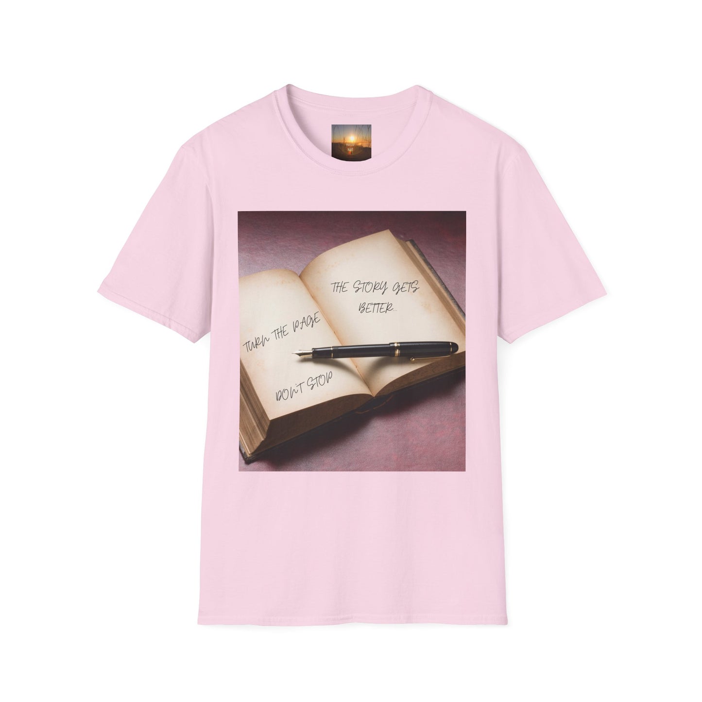 TURN THE PAGE Inspirational Book T-Shirt, Motivational Tee, Reading Lover Gift, Journal Enthusiast Apparel, Bookworm T-Shirt, Literary Quote Shirt