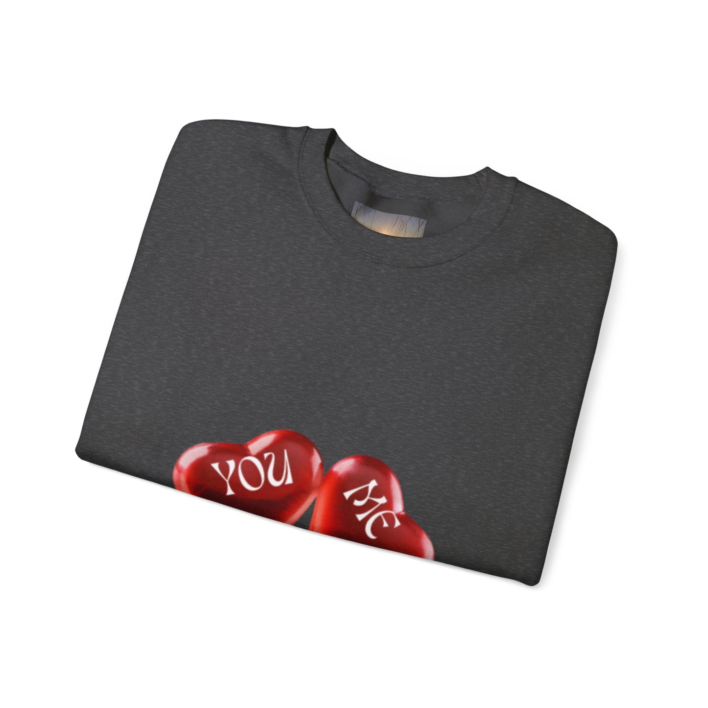 YOU AND ME Romantic Crewneck Sweatshirt, Valentine's Day Gift, Heart Sweatshirt, Unisex Love Hoodie, Couples Apparel
