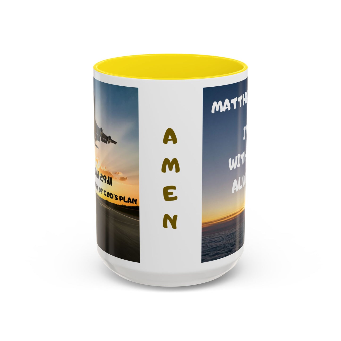 Matthew 28:20 Coffee Mug – "I’m With You Always" Inspirational Christian Accent Mug