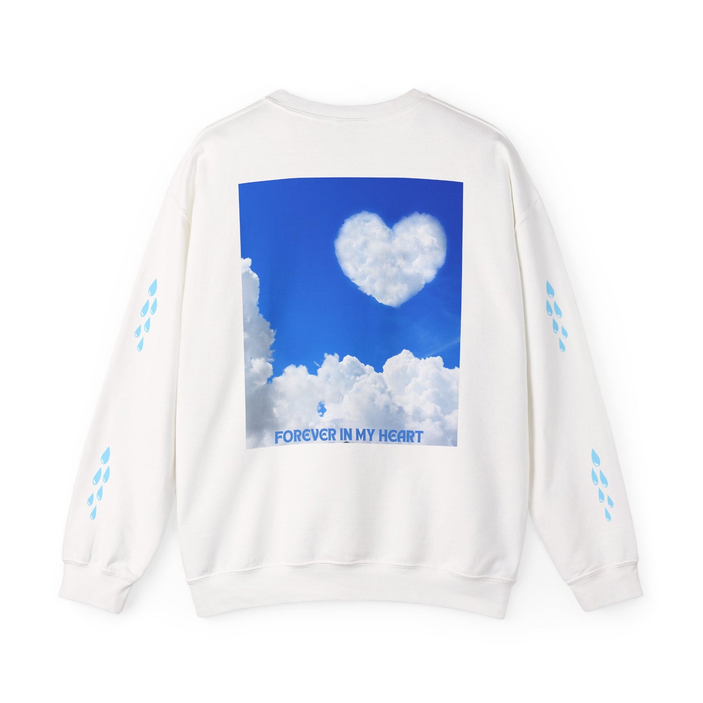 I SEND YOU KISSES Sky Heart Sweatshirt - I Send You Kisses, Cozy Gift for Loved Ones, Unisex Crewneck for Any Occasion, Valentine's Day Apparel, Cloud Print