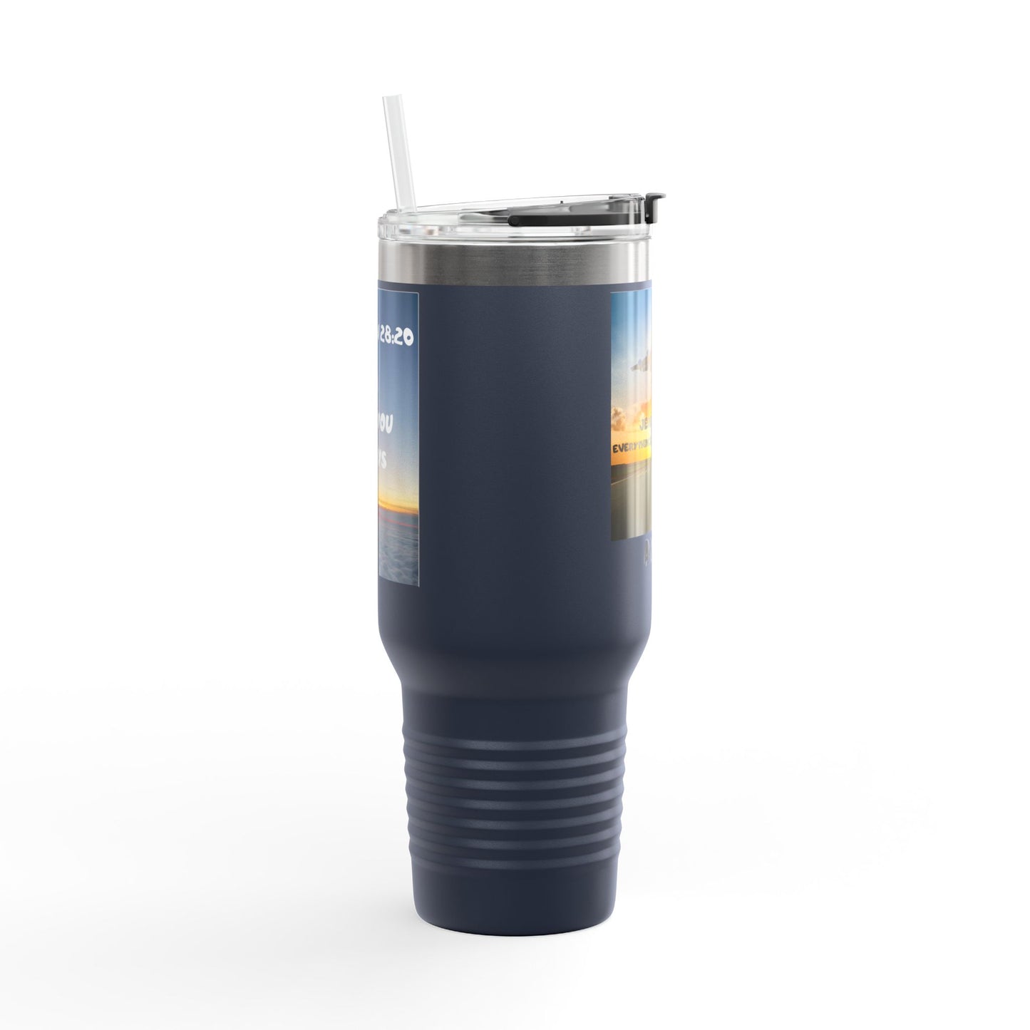 Insulated Travel Mug — 'Jeremiah 29:11' Airplane Prayer Design (Amen)