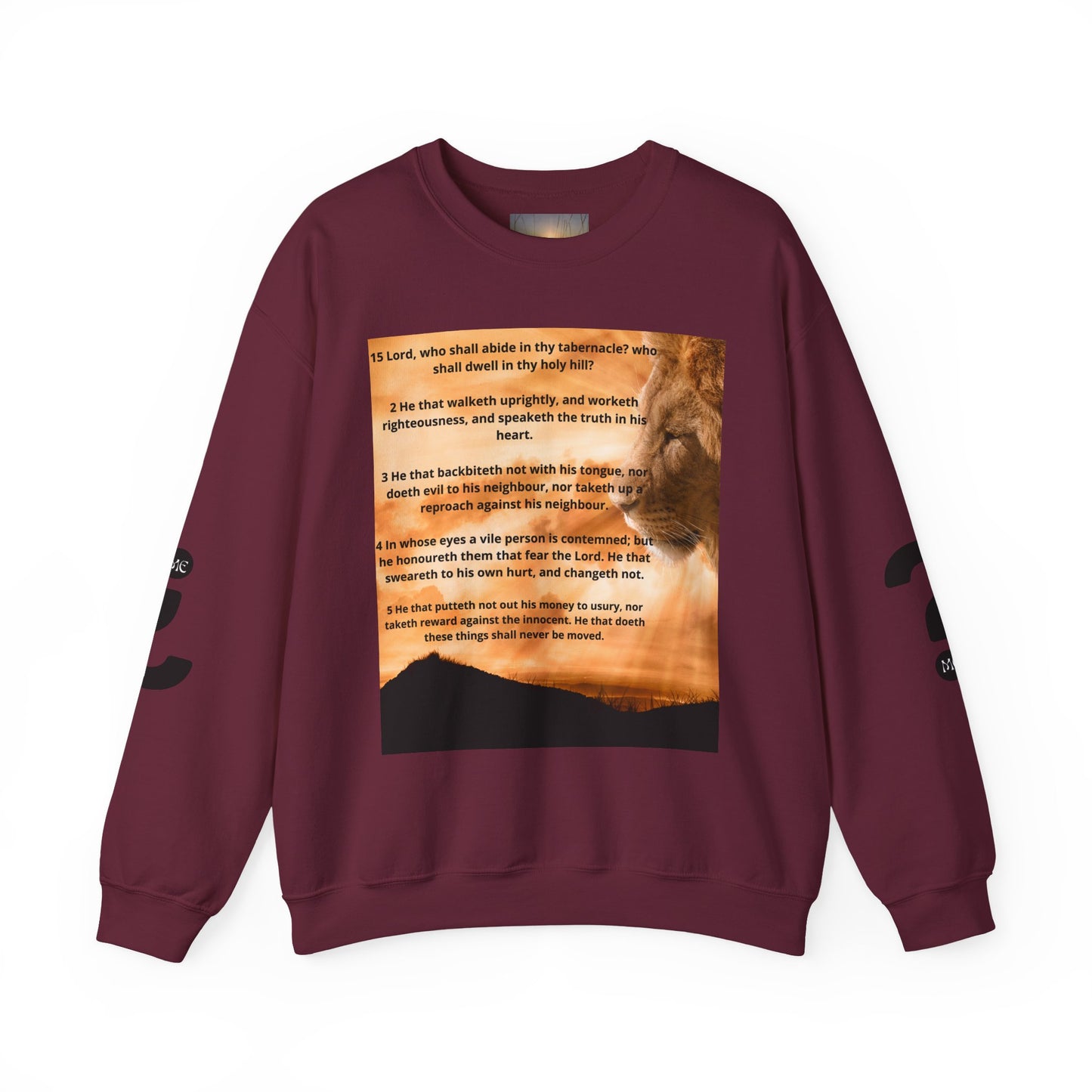 PSALM 15 Lion Crewneck Sweatshirt, Motivational Top for Animal Lovers, Gift Idea for Birthdays, Cozy Apparel for Everyday [...]