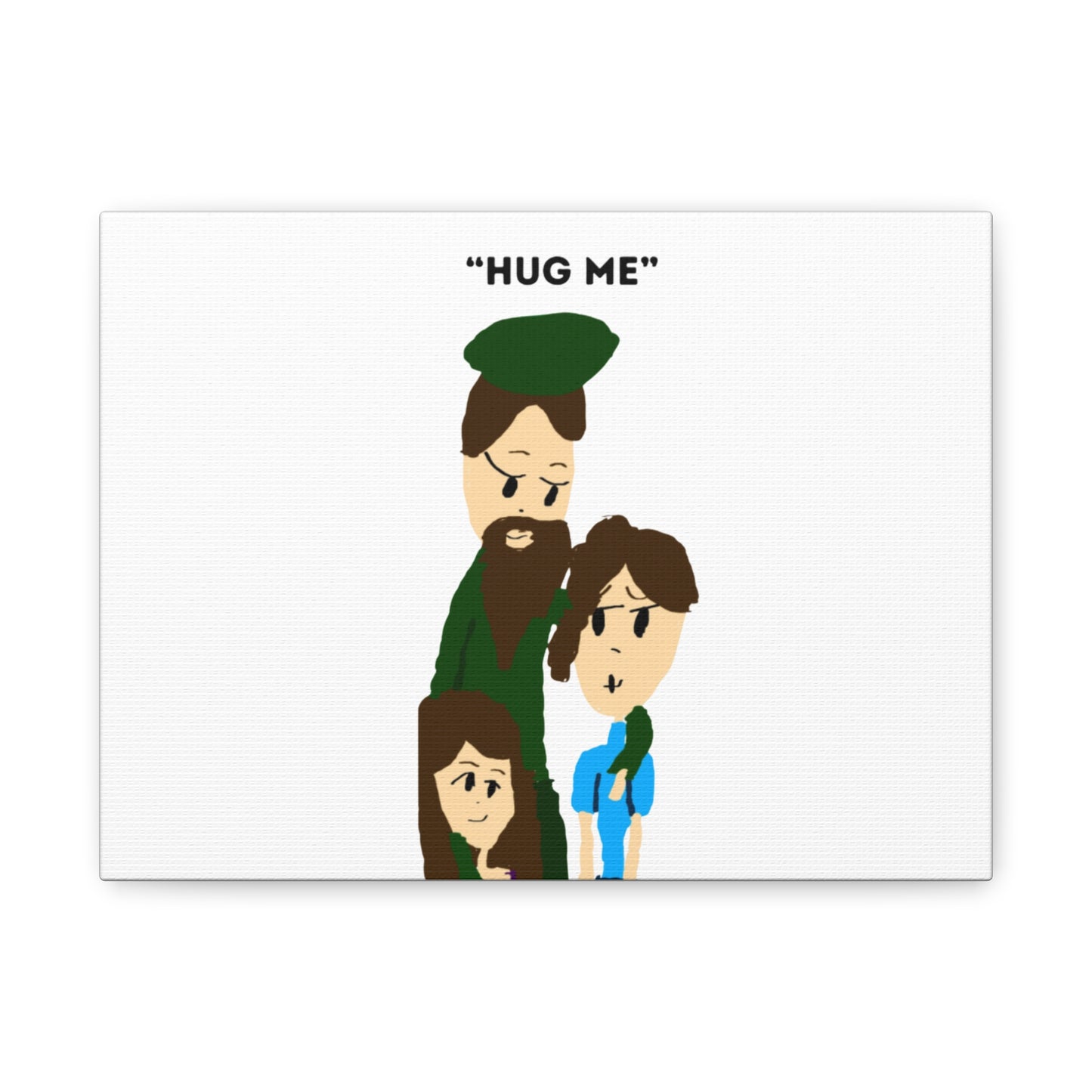 Hug Me ISAAC IDYER ARTS Family Canvas Art, Warm Wall Decor, Gift for Parents, Kids Room Wall Art, Family Love Decor