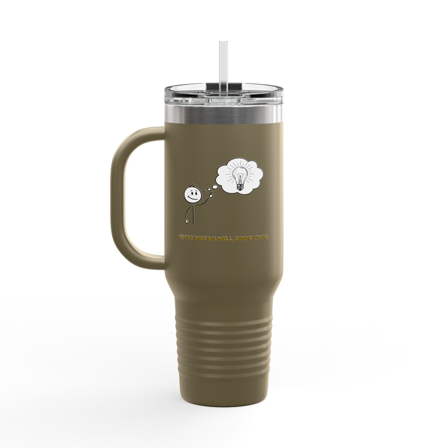 Inspirational Travel Tumbler 40oz — "Don't Lose Focus, You've Got This" Scenic Insulated Mug