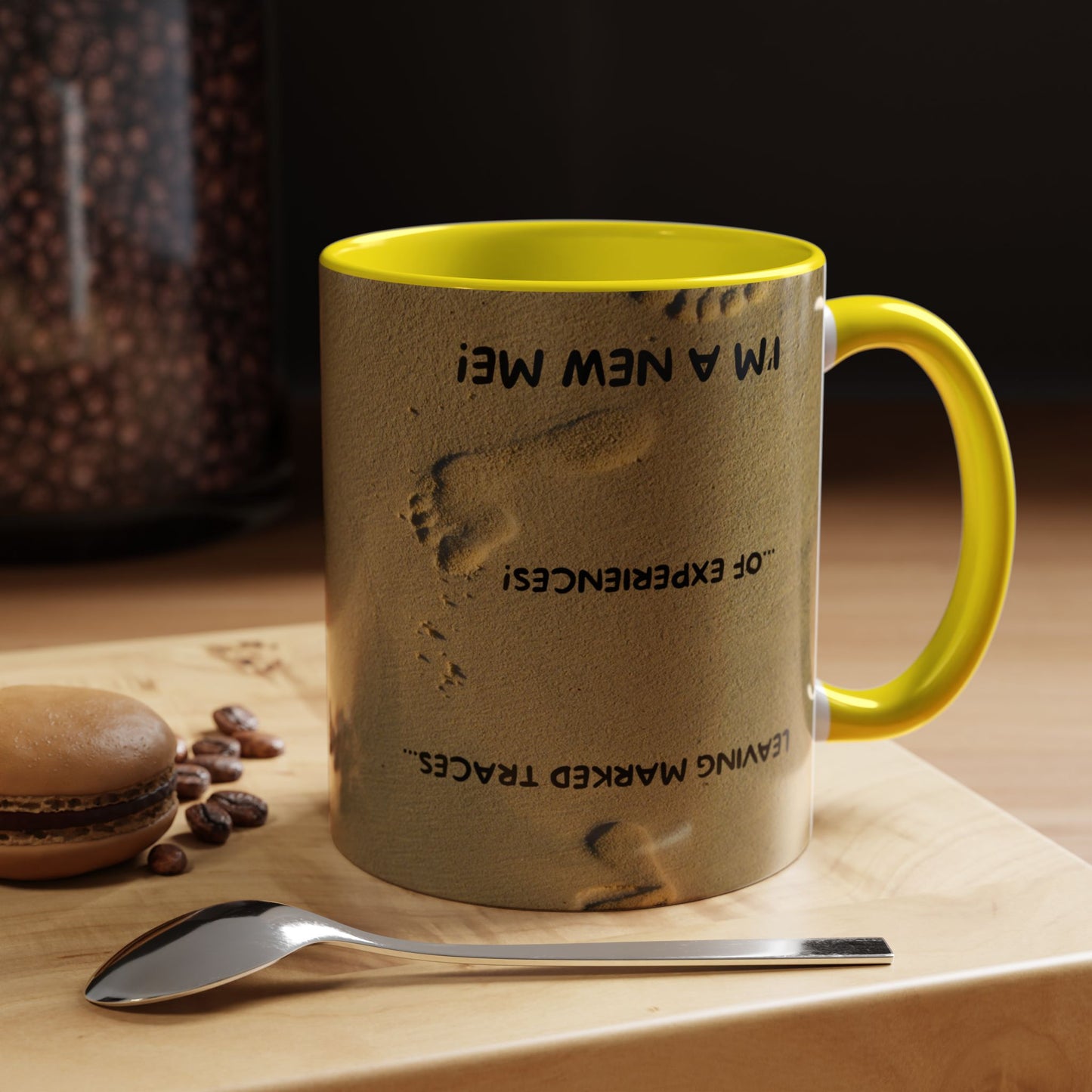LEAVING EXPERIENCES Inspirational Accent Coffee Mug - Perfect Gift for New Beginnings, Motivation, Self-Discovery, Café Lover, Ceramic Cup