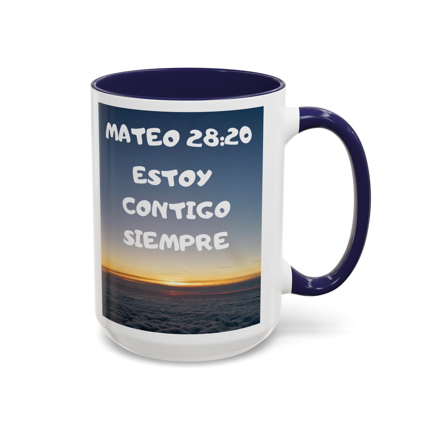 "Mateo 28:20 Estoy Contigo Siempre" Accent Mug (11/15oz)