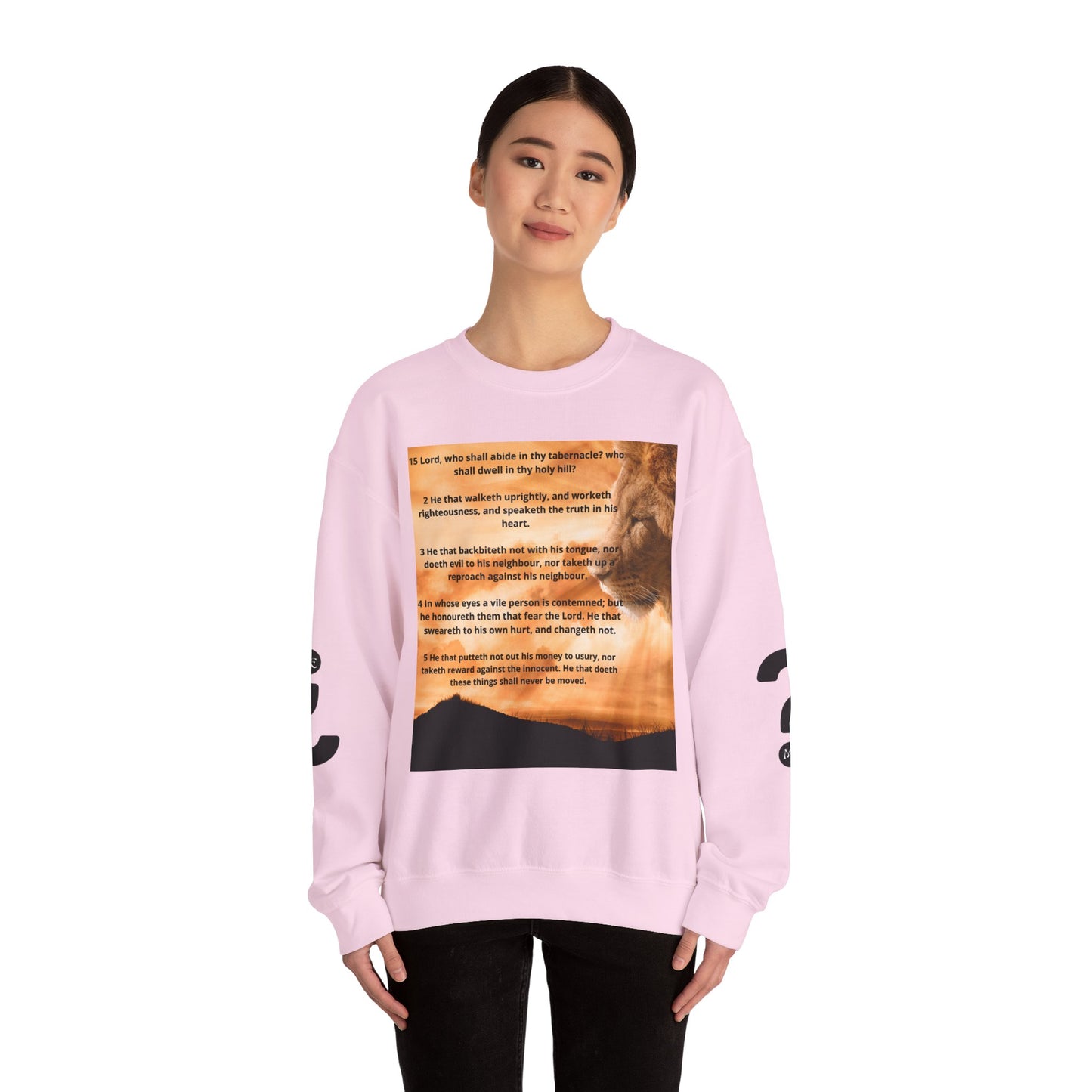 PSALM 15 Lion Crewneck Sweatshirt, Motivational Top for Animal Lovers, Gift Idea for Birthdays, Cozy Apparel for Everyday [...]