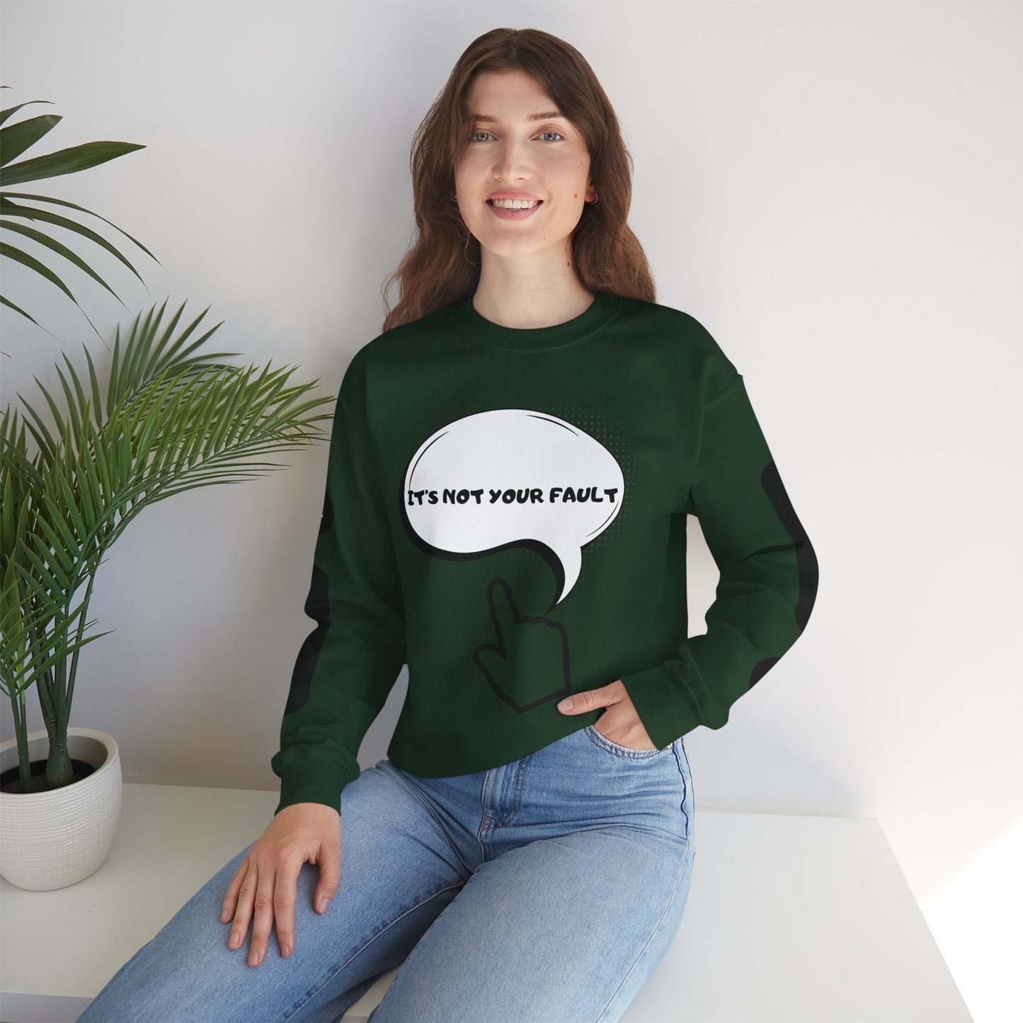 "It's Not Your Fault" Graphic Comfort Pullover