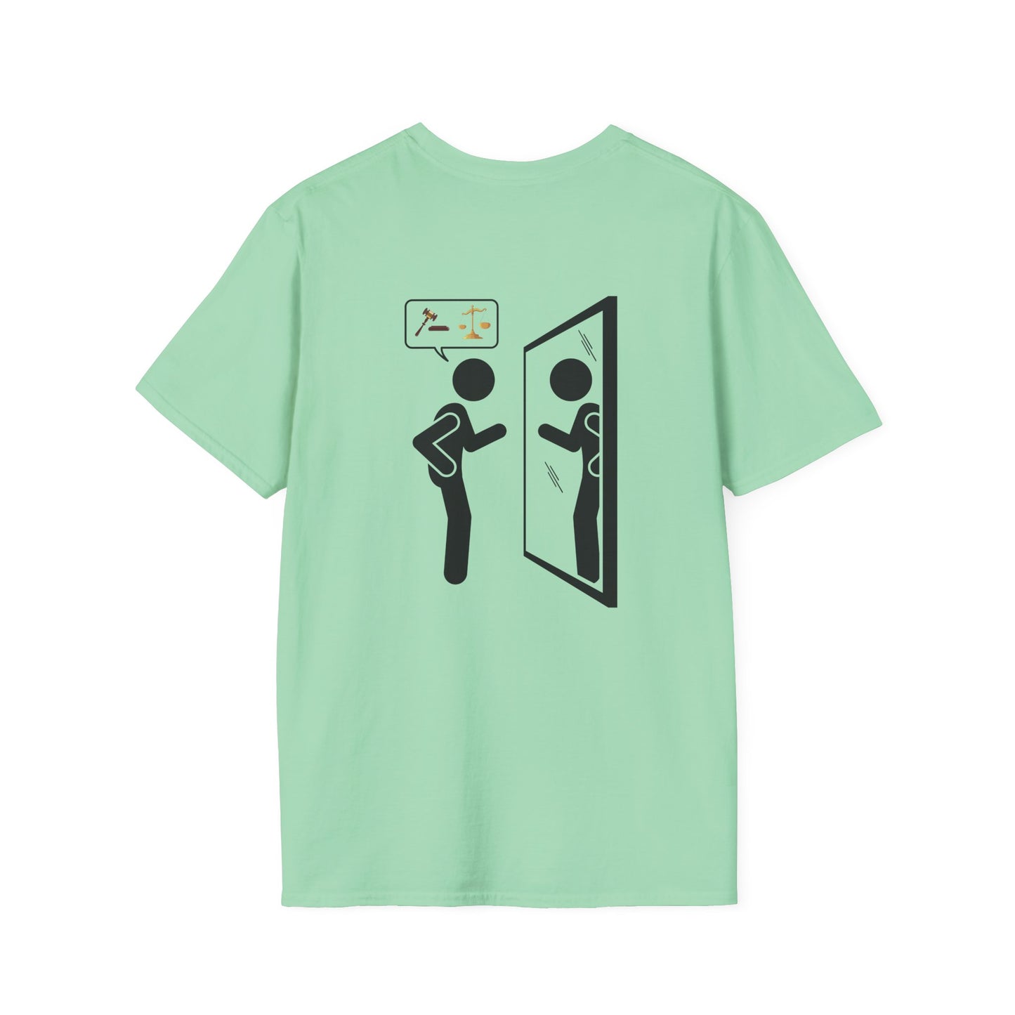 JUDGING Whimsical Unisex T-Shirt with Playful Door Design - Fun Gift for Friends, Casual Wear, Birthday Surprise, Everyday Humor, Quirky Style