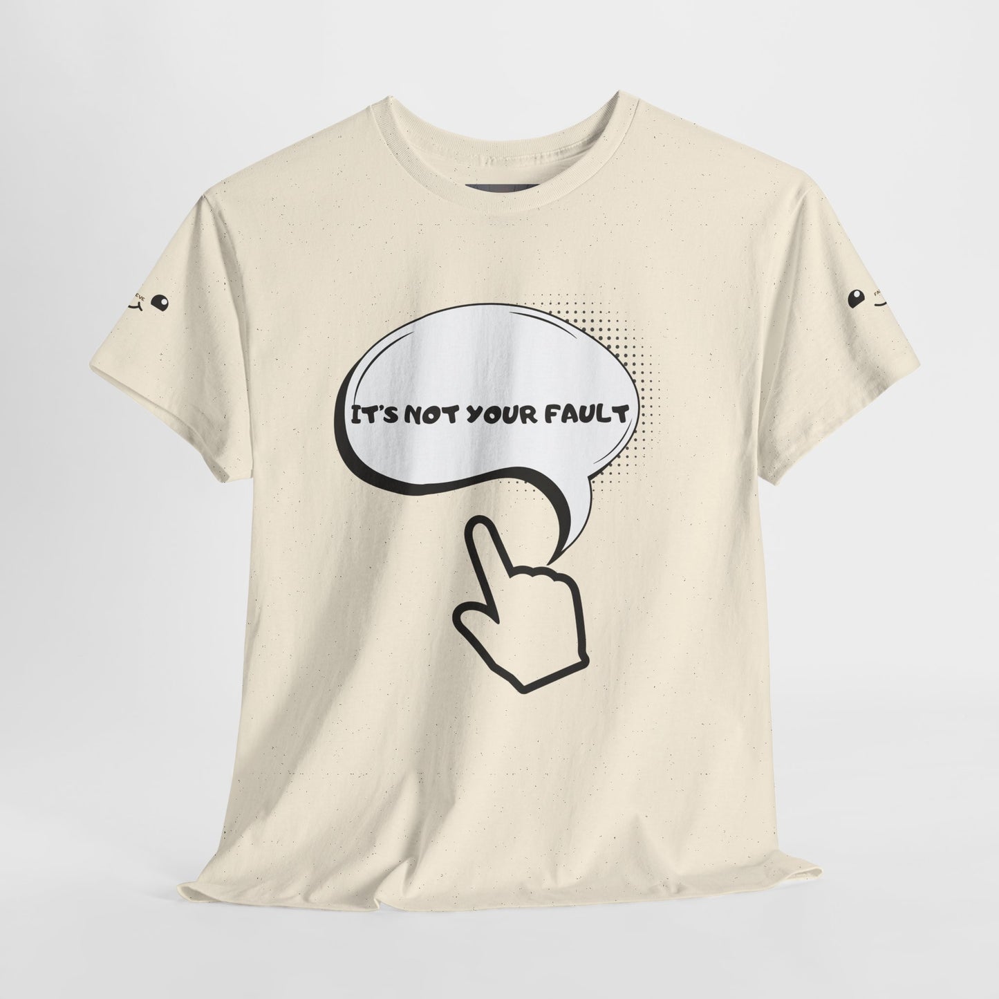 Graphic Tee — "It's Not Your Fault" Comic-Style Pointing Design