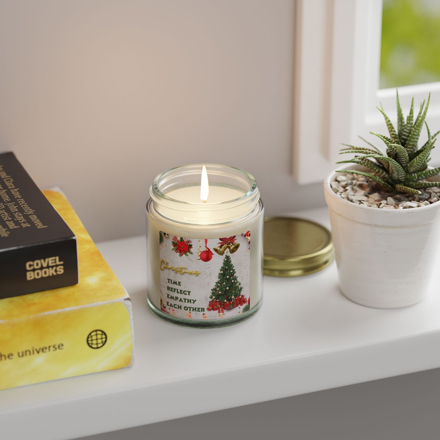 Christmas Scented Candle - Time, Reflect, Empathy, Each Other, Holiday Gift, Home Decor, Aromatherapy