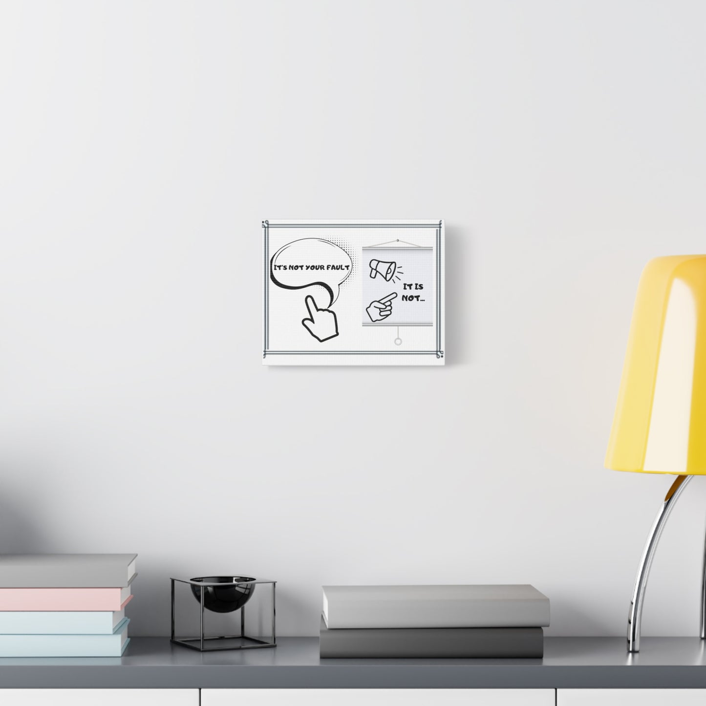 Motivational Canvas Print "It's Not Your Fault" – Minimalist Wall Art