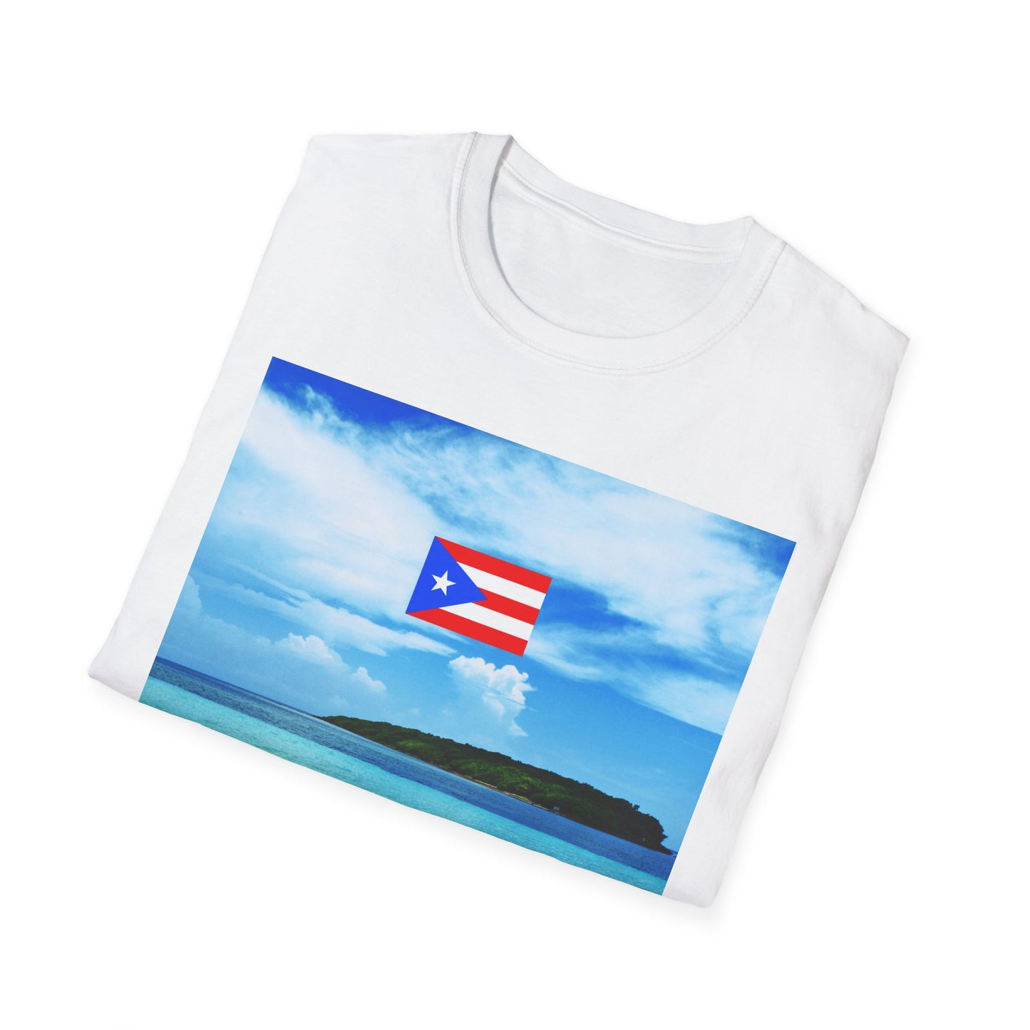 Puerto Rico Pride T-Shirt, Beach Vacation Tee, Unisex Graphic Shirt, Lighthouse Design, Caribbean Summer Wear
