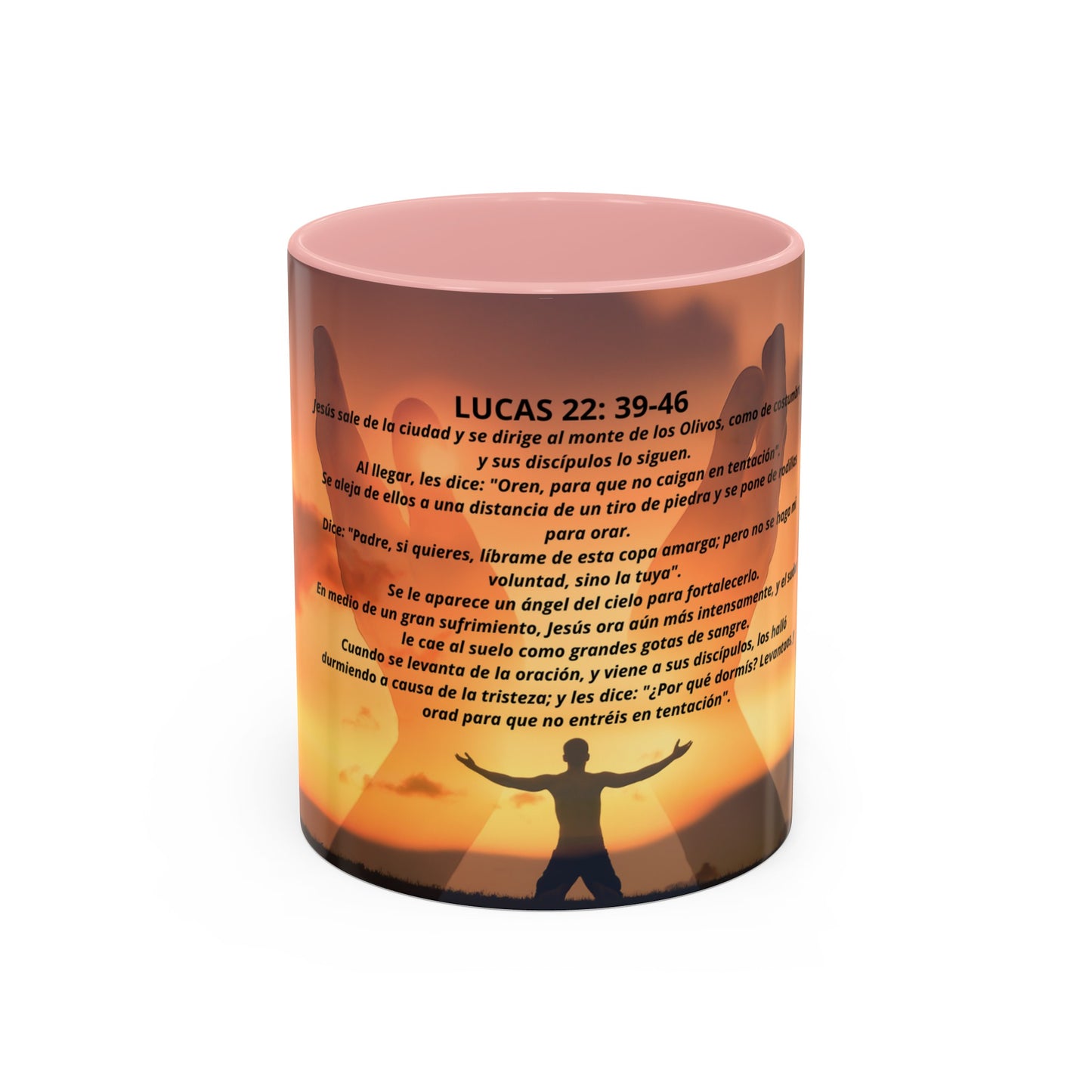 LUCAS 22: 39-46 Oración en el Monte Accent Coffee Mug (1ó1, 15oz)