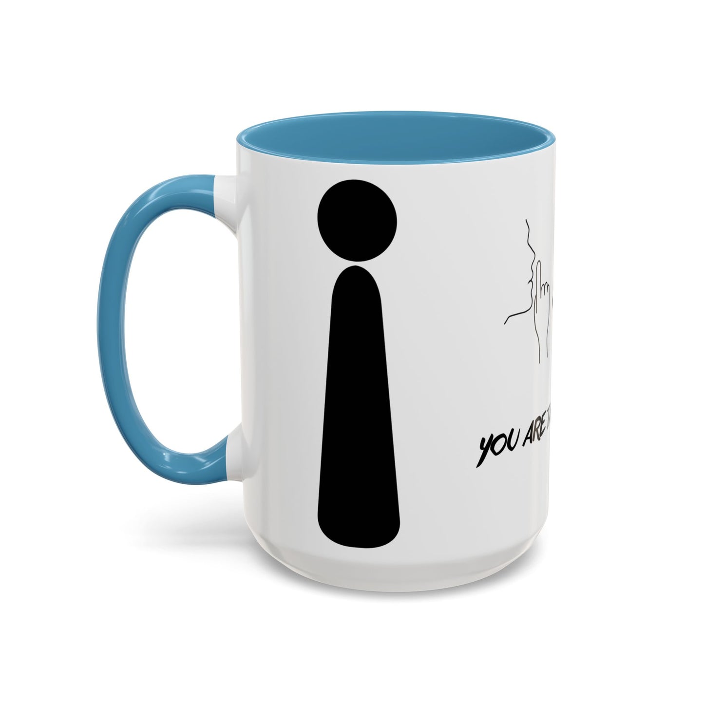 Funny Shhh Coffee Mug, Gift for Friends, Office Humor Cup, Black Accent Mug, Tea Lover's Present