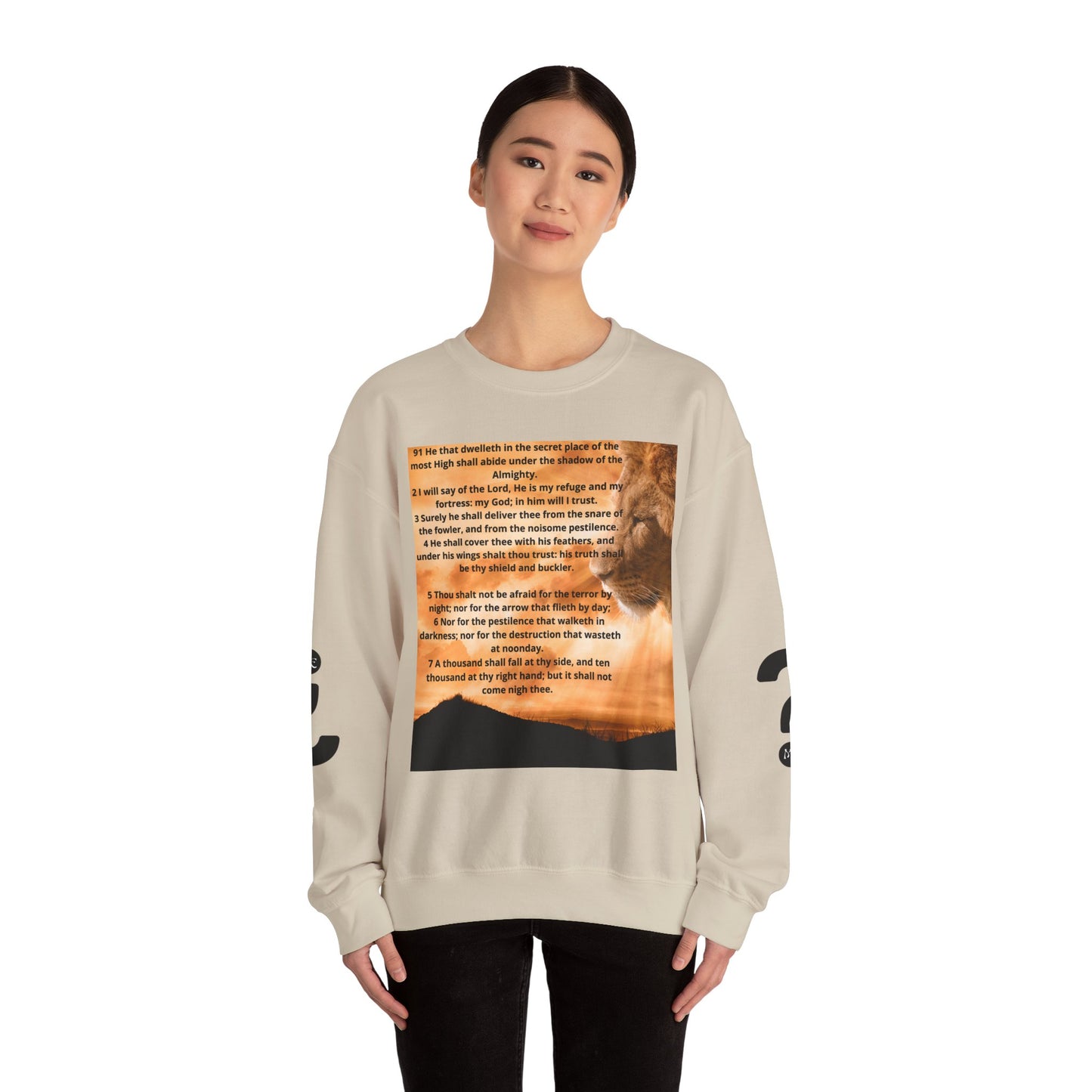 PSALM 91 Inspirational Lion Sweatshirt, Motivational Crewneck, Animal Lover Gift, Cozy Unisex Apparel, Unique Quote Sweatshirt, Gift for Nature [...]