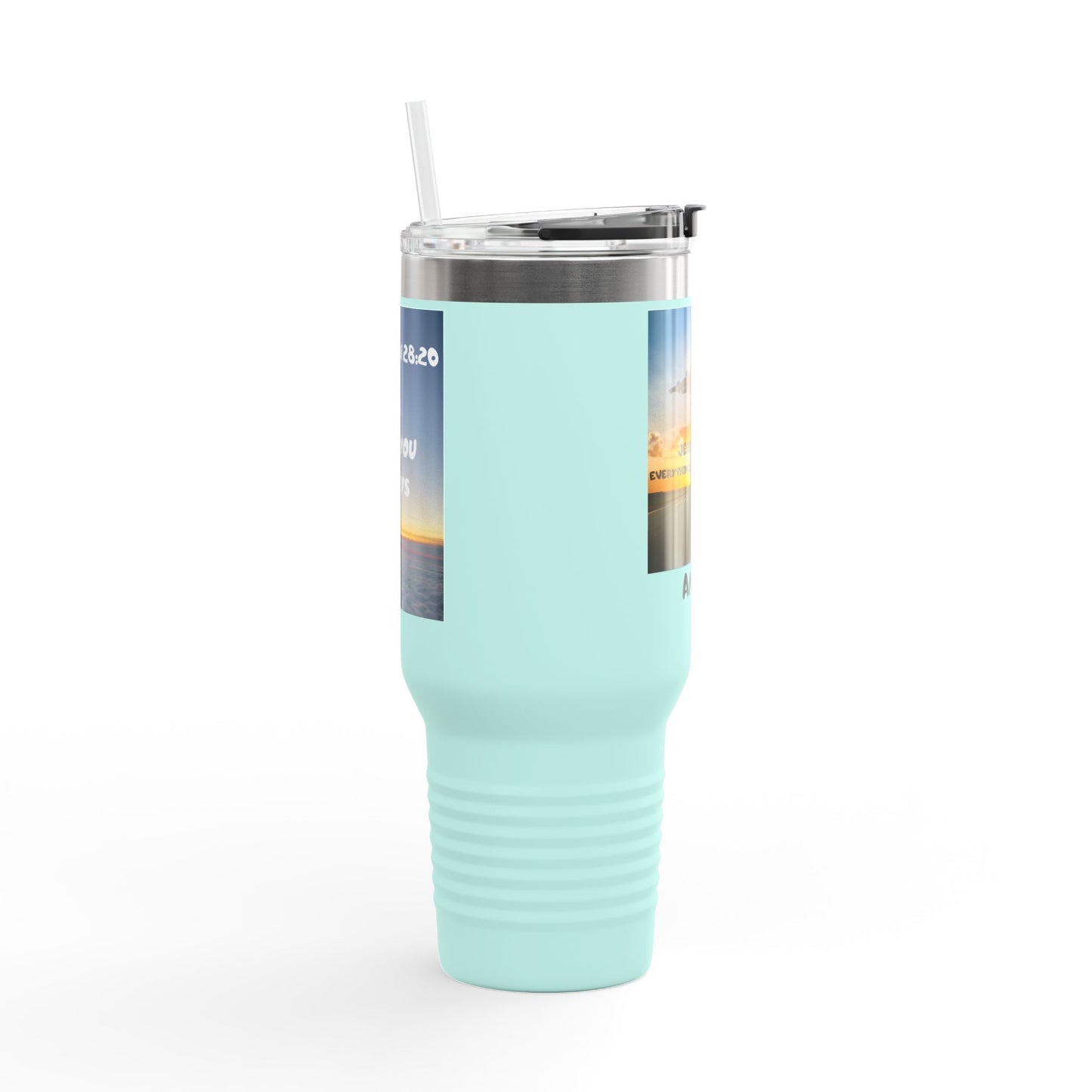 Insulated Travel Mug — 'Jeremiah 29:11' Airplane Prayer Design (Amen)