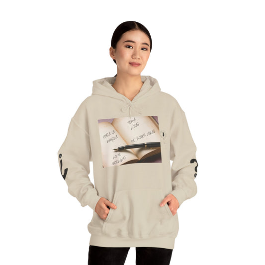 PASA LA PAGINA Inspirational Unisex Hoodie, Motivational Sweatshirt, Cozy Gift for Students, Printable Hoodie, Note-Taking Style