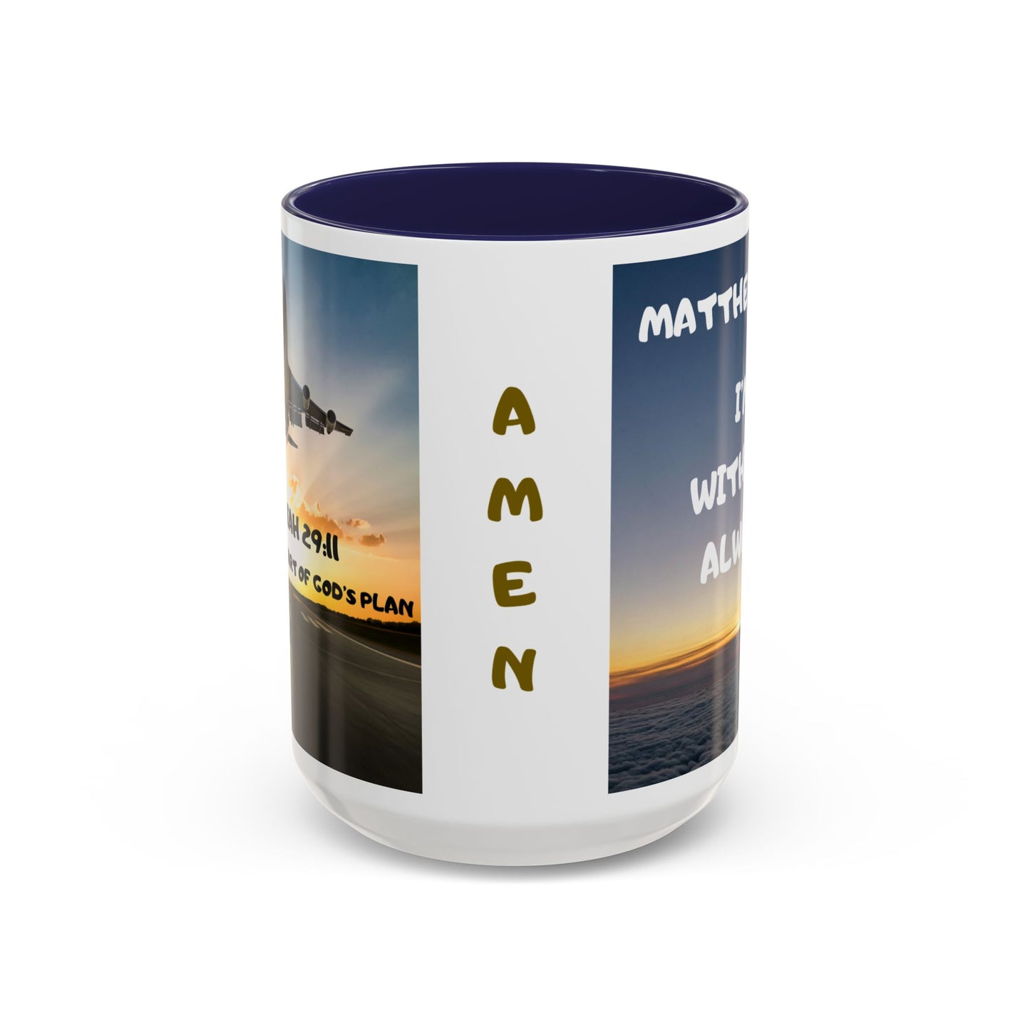 Matthew 28:20 Coffee Mug – "I’m With You Always" Inspirational Christian Accent Mug