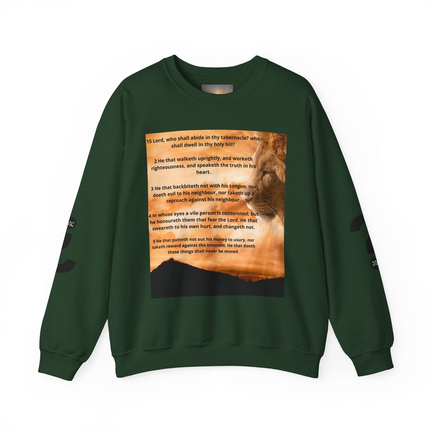 PSALM 15 Lion Crewneck Sweatshirt, Motivational Top for Animal Lovers, Gift Idea for Birthdays, Cozy Apparel for Everyday [...]