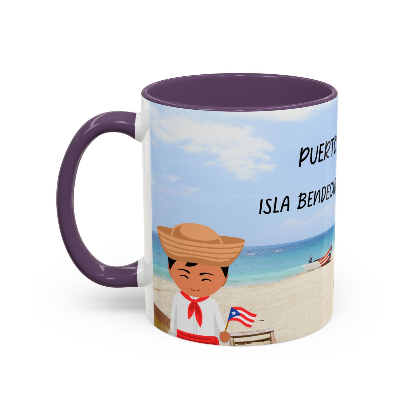 Puerto Rico Accent Coffee Mug - Tropical Beach Vibes, Travel Gift, Summer Decor, Coffee Lover's Cup, Unique Mug for Her