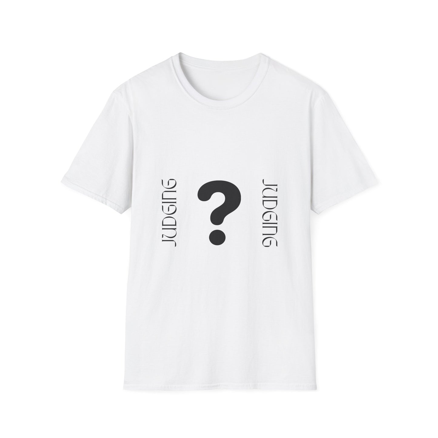 JUDGING Whimsical Unisex T-Shirt with Playful Door Design - Fun Gift for Friends, Casual Wear, Birthday Surprise, Everyday Humor, Quirky Style