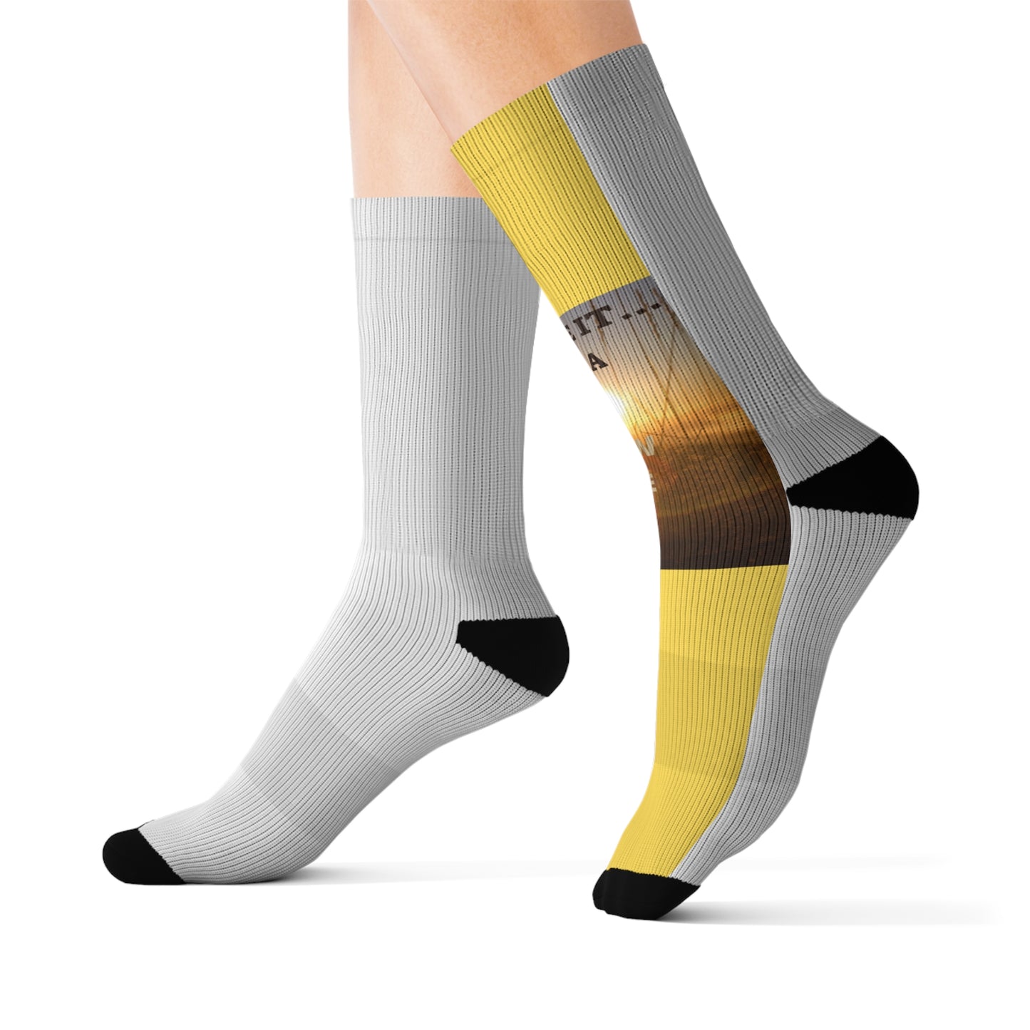 I MADE IT I'M A NEW ME Sublimation Socks