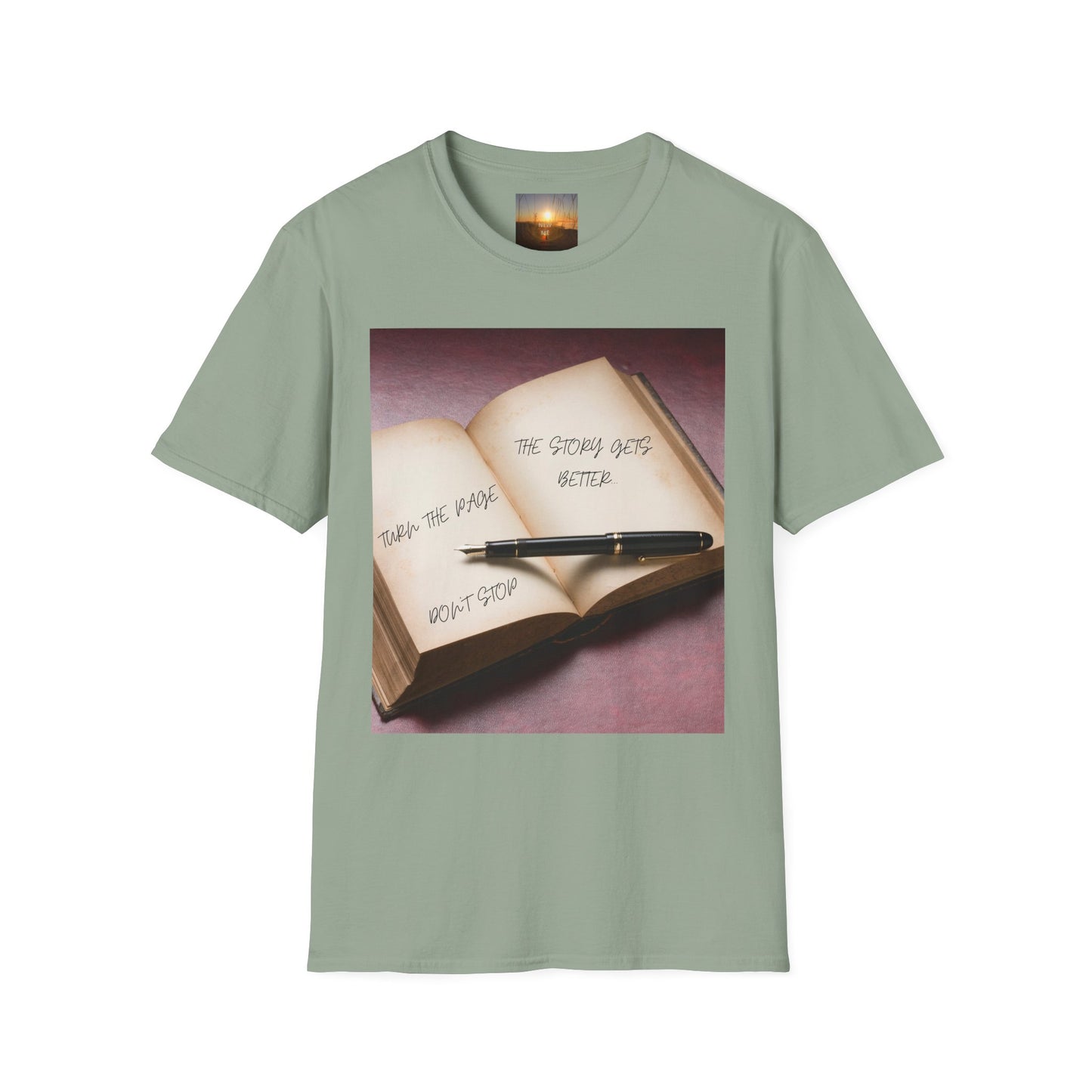 TURN THE PAGE Inspirational Book T-Shirt, Motivational Tee, Reading Lover Gift, Journal Enthusiast Apparel, Bookworm T-Shirt, Literary Quote Shirt