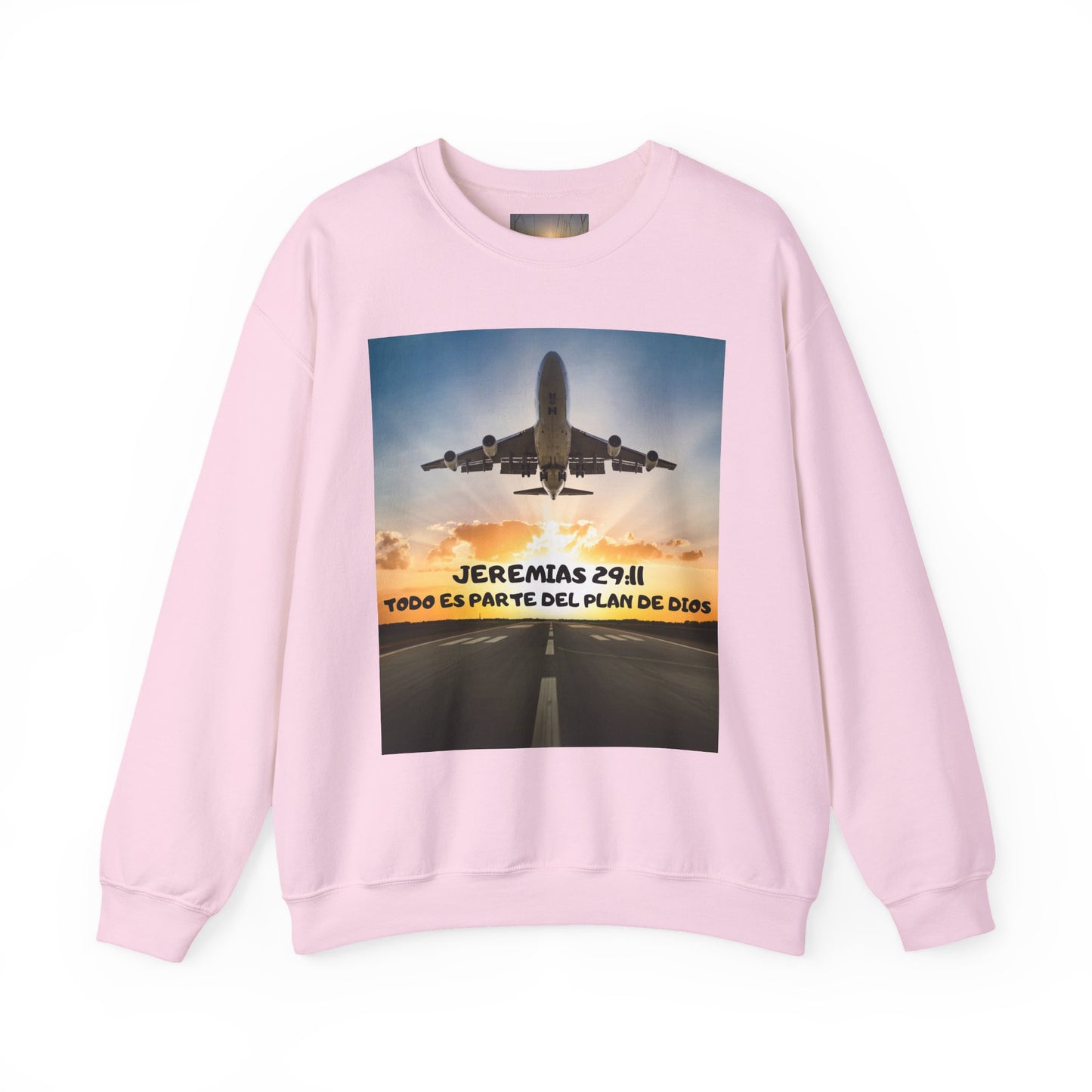 Christian Sweatshirt — Jeremías 29:11 & Mateo 28:20 Inspirational Crewneck