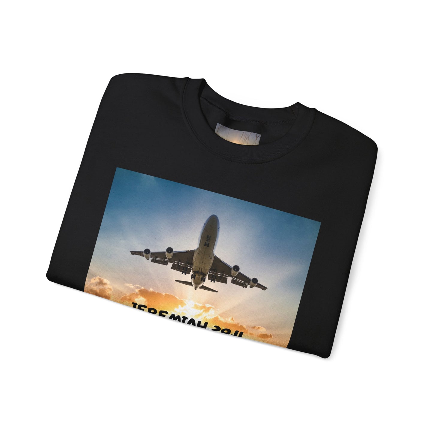 "Jeremiah 29:11 / Matthew 28:20" Christian Crewneck Inspirational Bible Verse Sweatshirt