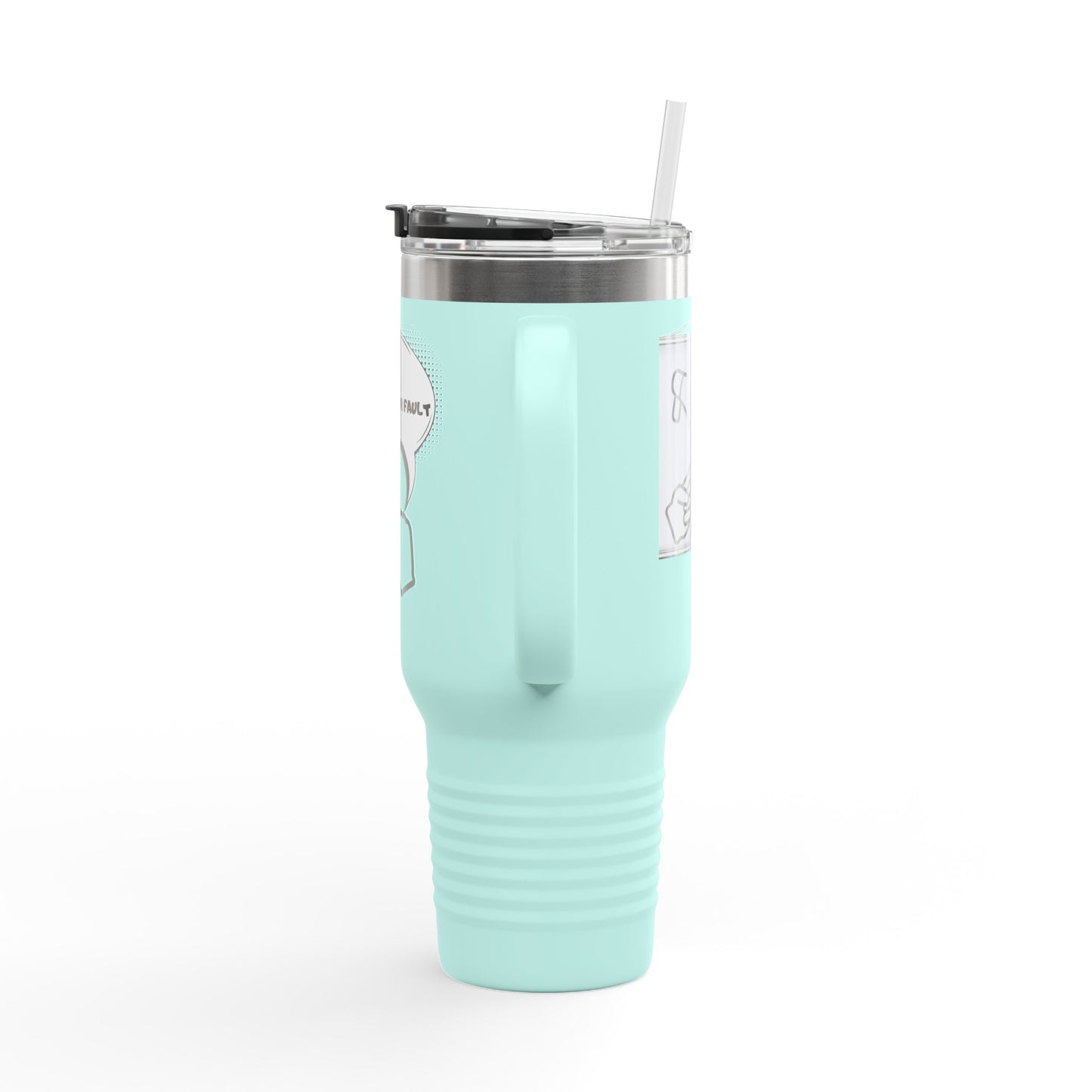 40oz Insulated Travel Mug — "It's Not Your Fault" Motivational Design