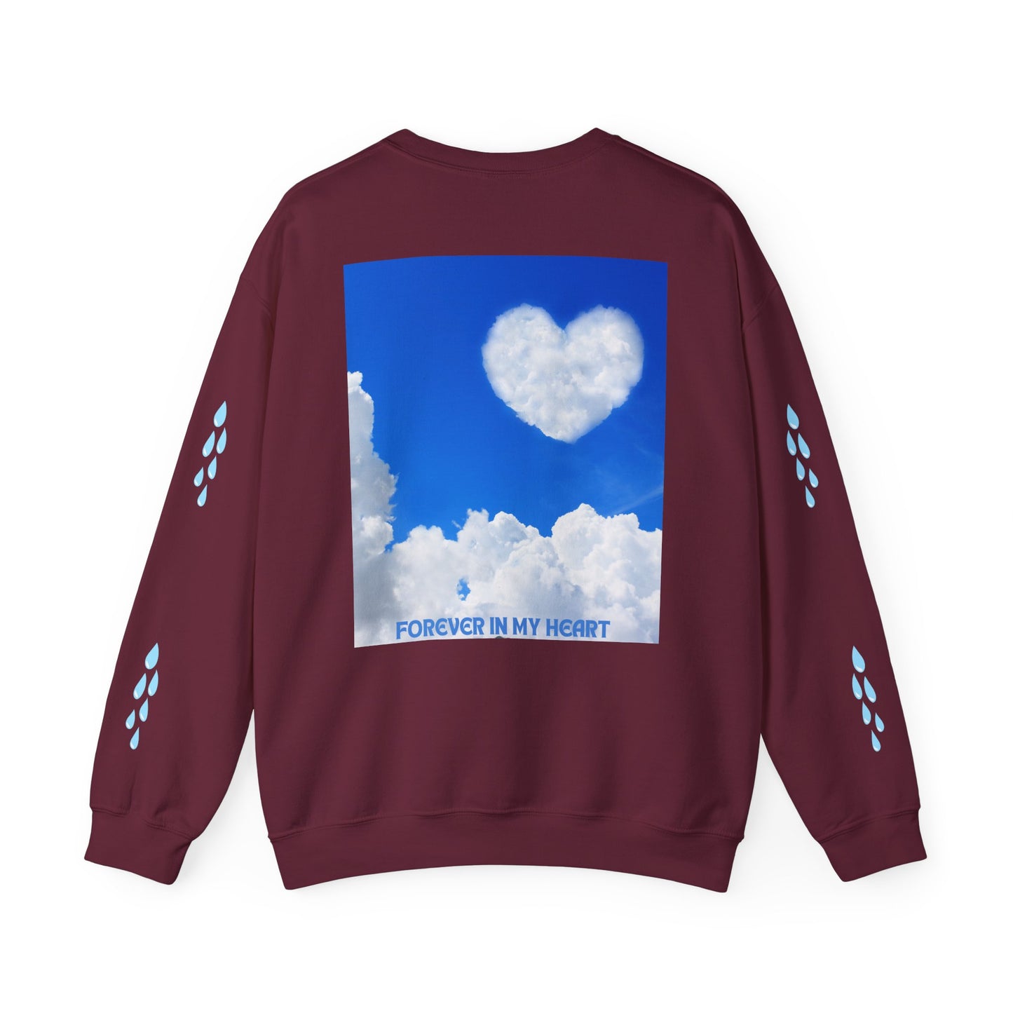 I SEND YOU KISSES Sky Heart Sweatshirt - I Send You Kisses, Cozy Gift for Loved Ones, Unisex Crewneck for Any Occasion, Valentine's Day Apparel, Cloud Print