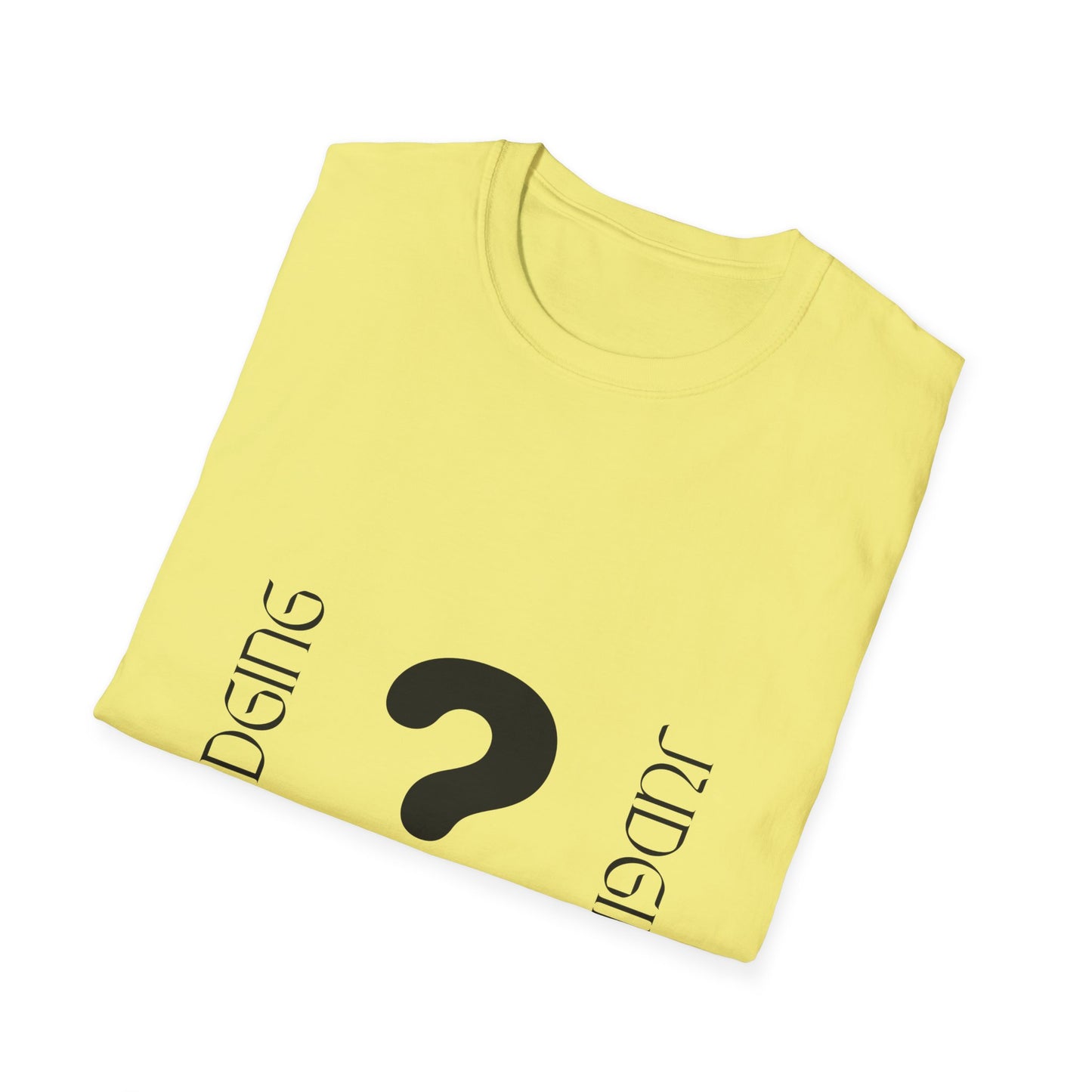 JUDGING Whimsical Unisex T-Shirt with Playful Door Design - Fun Gift for Friends, Casual Wear, Birthday Surprise, Everyday Humor, Quirky Style