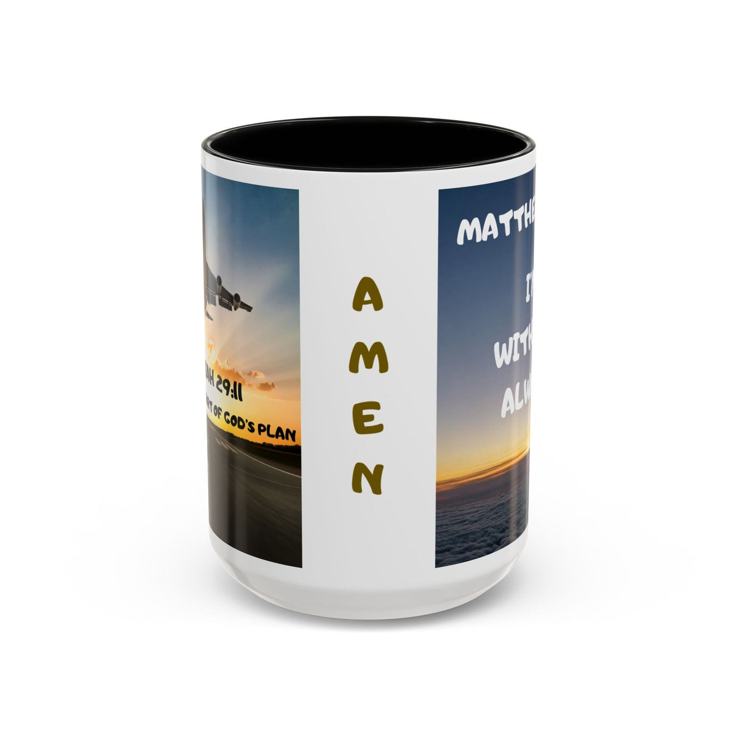 Matthew 28:20 Coffee Mug – "I’m With You Always" Inspirational Christian Accent Mug