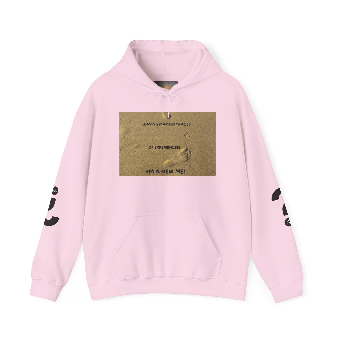 LEAVING MARKED TRACES Unisex Hooded Sweatshirt – Embrace Change, Perfect for Motivational Gifts, Cozy Casual Wear, Comfortable Daily Style, Inspirational Apparel