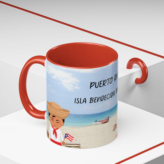 Puerto Rico Accent Coffee Mug - Tropical Beach Vibes, Travel Gift, Summer Decor, Coffee Lover's Cup, Unique Mug for Her
