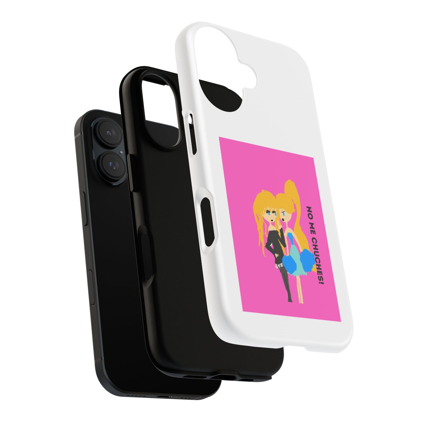 NO ME CHUCHES ISAAC IDYER ARTS Playful Phone Case with Bold Characters, Unique Gift for Friends, Cute Phone Cover, Trendy Accessories, Pop Culture Style