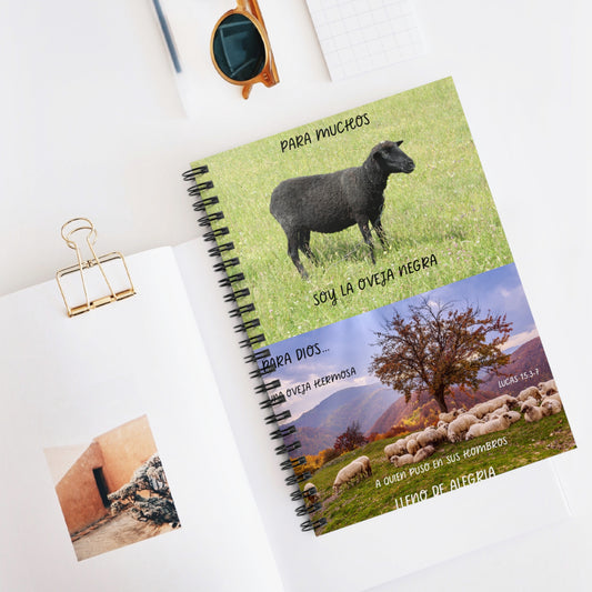 Oveja Negra Inspirational Spiral Notebook - A5 Journal for Reflection, Personal Growth, Religious Gift, Office Use, Creative Writing