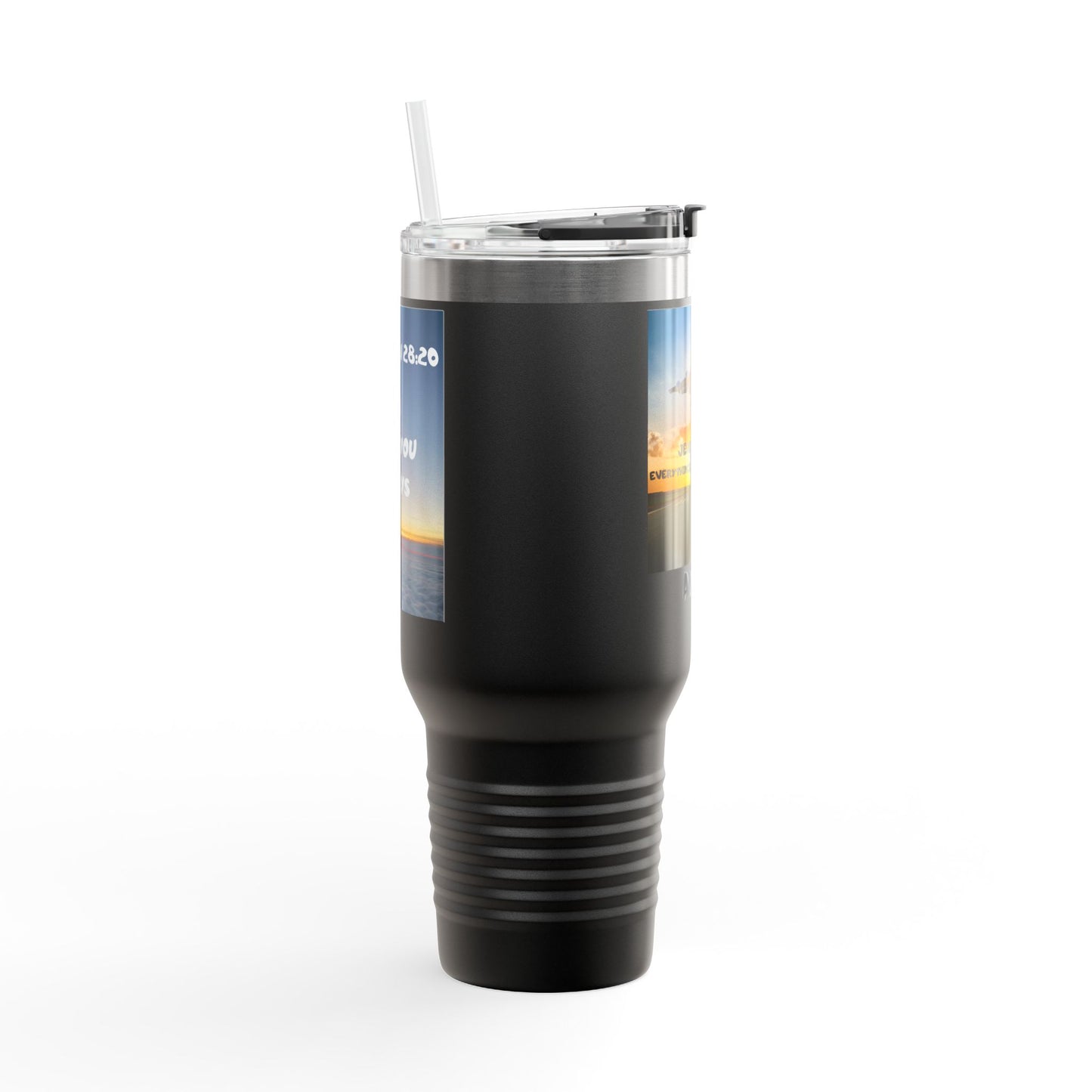 Insulated Travel Mug — 'Jeremiah 29:11' Airplane Prayer Design (Amen)
