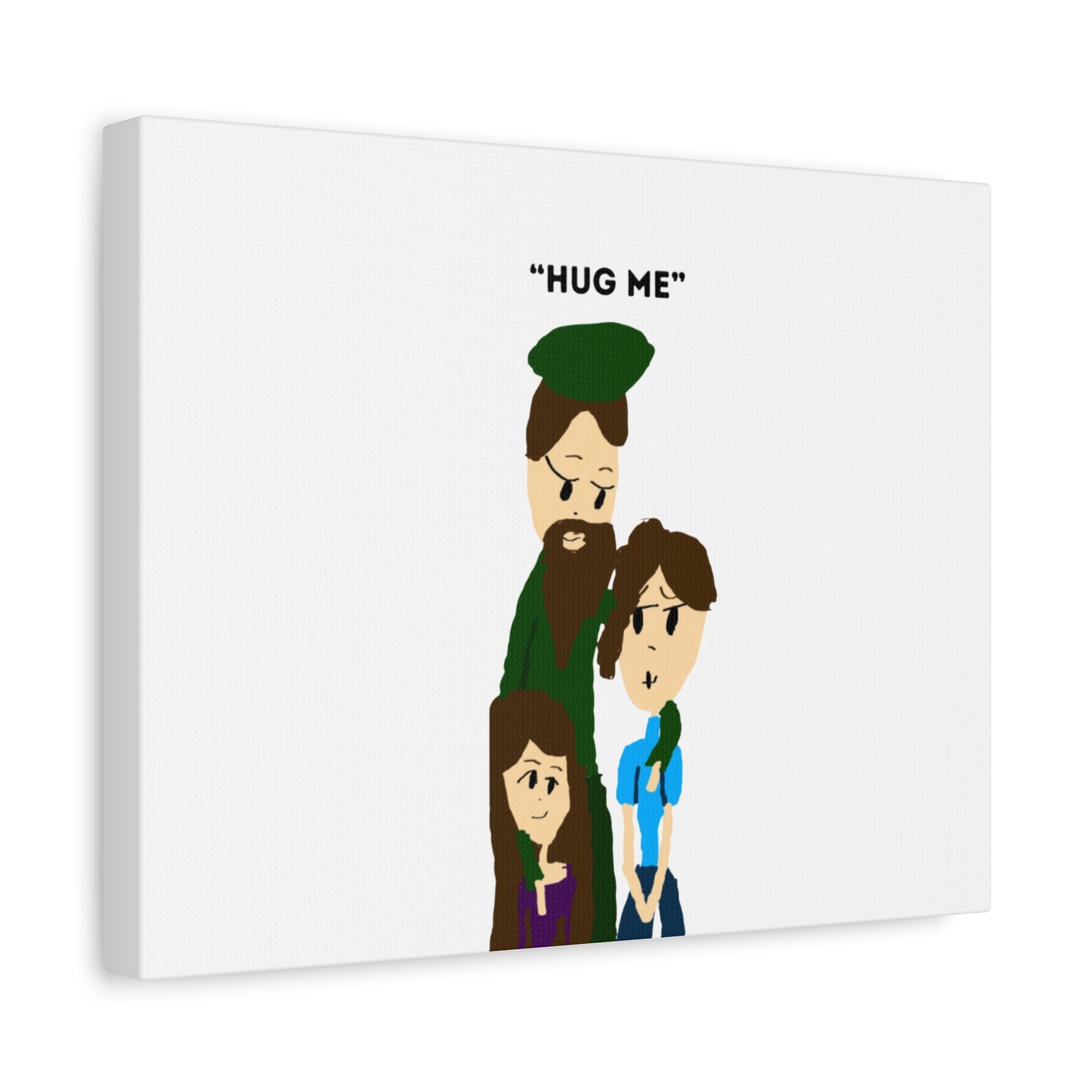 Hug Me ISAAC IDYER ARTS Family Canvas Art, Warm Wall Decor, Gift for Parents, Kids Room Wall Art, Family Love Decor