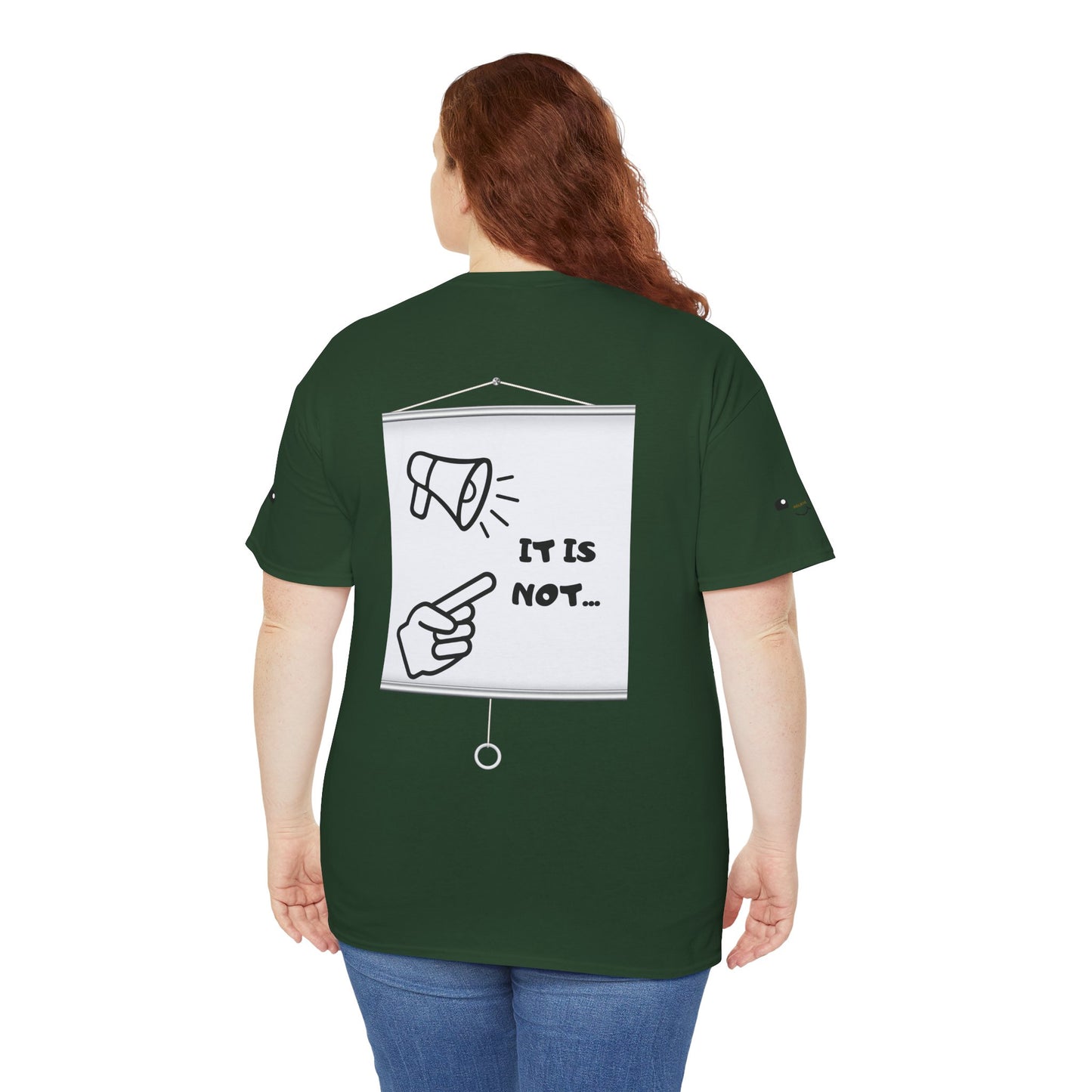 Graphic Tee — "It's Not Your Fault" Comic-Style Pointing Design
