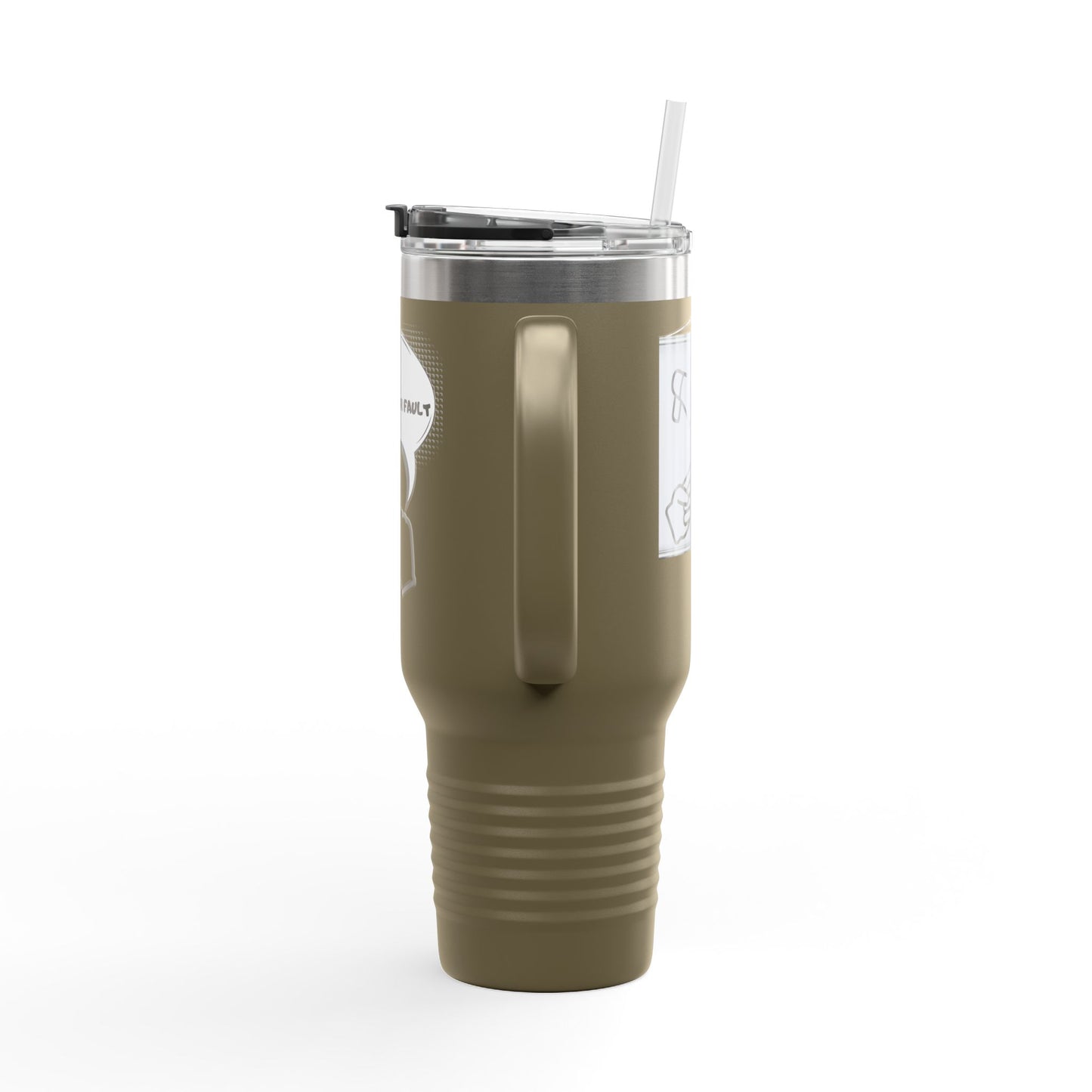 40oz Insulated Travel Mug — "It's Not Your Fault" Motivational Design