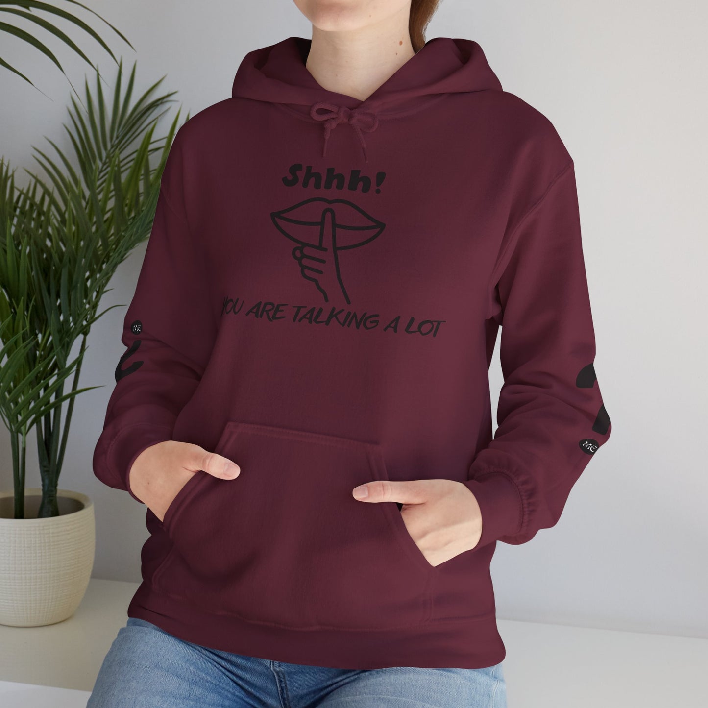 Shhh! Funny Unisex Hooded Sweatshirt, Cozy Hoodie for Introverts, Ideal Gift for Friends and Family, Perfect for Casual Wear, [...]