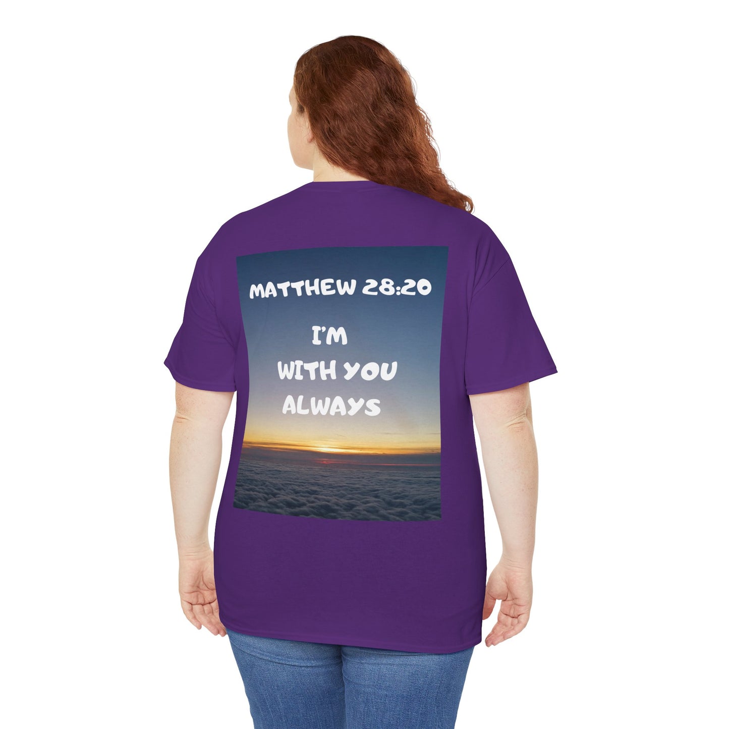 Faith Travel T‑Shirt — “Jeremiah 29:11 / Matthew 28:20” Inspirational Plane Tee