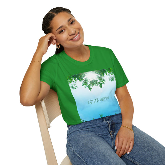 ESTAS VIVO? Serene Nature T-Shirt, Yoga Wear, Mindfulness Tee, Inspirational Shirt, Relaxation Gift, Unisex Summer Top
