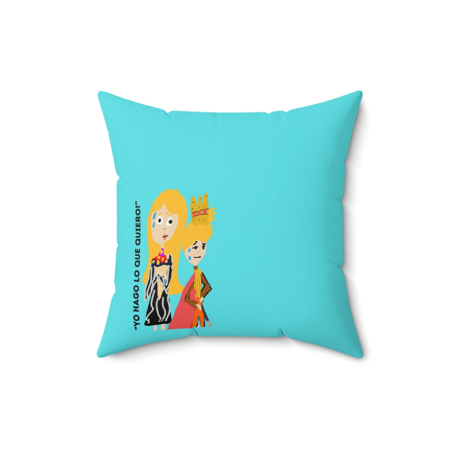 YO HAGO LO QUE QUIERO ISAAC IDYER ARTS DESINGS Spun Polyester Square Pillow